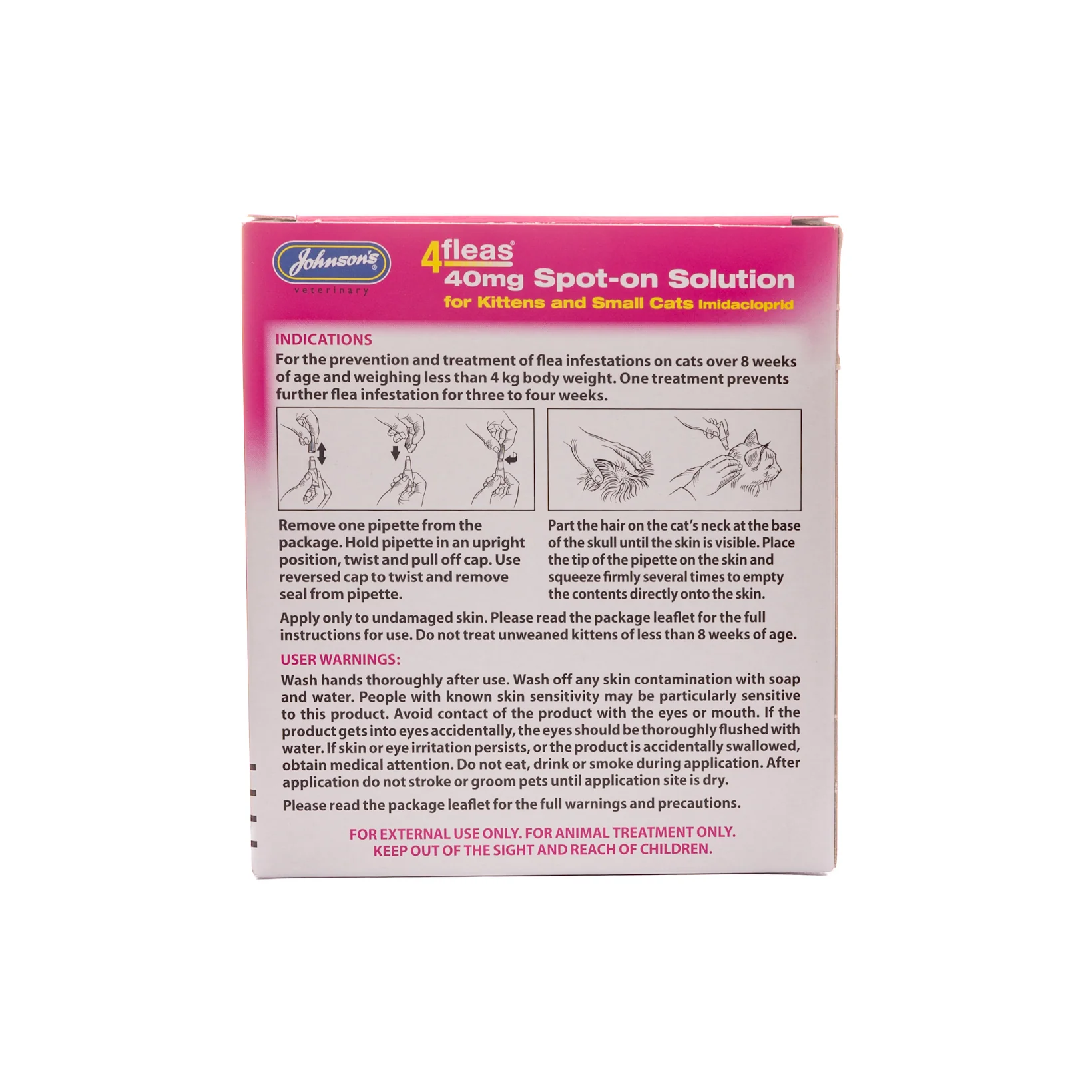 4fleas Spot-on Kitten 2 Vial Pack - Image 2