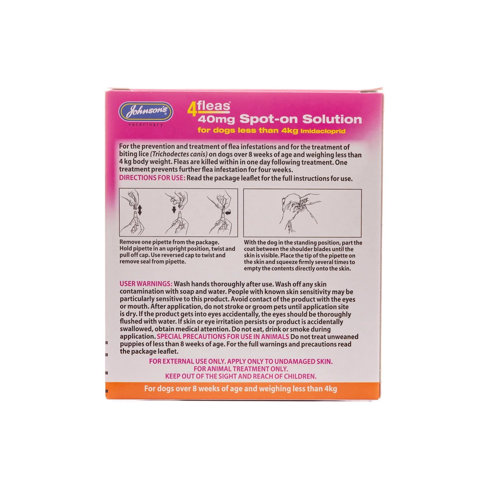 4fleas Spot-on Puppy 2 Vial Pack - Image 2