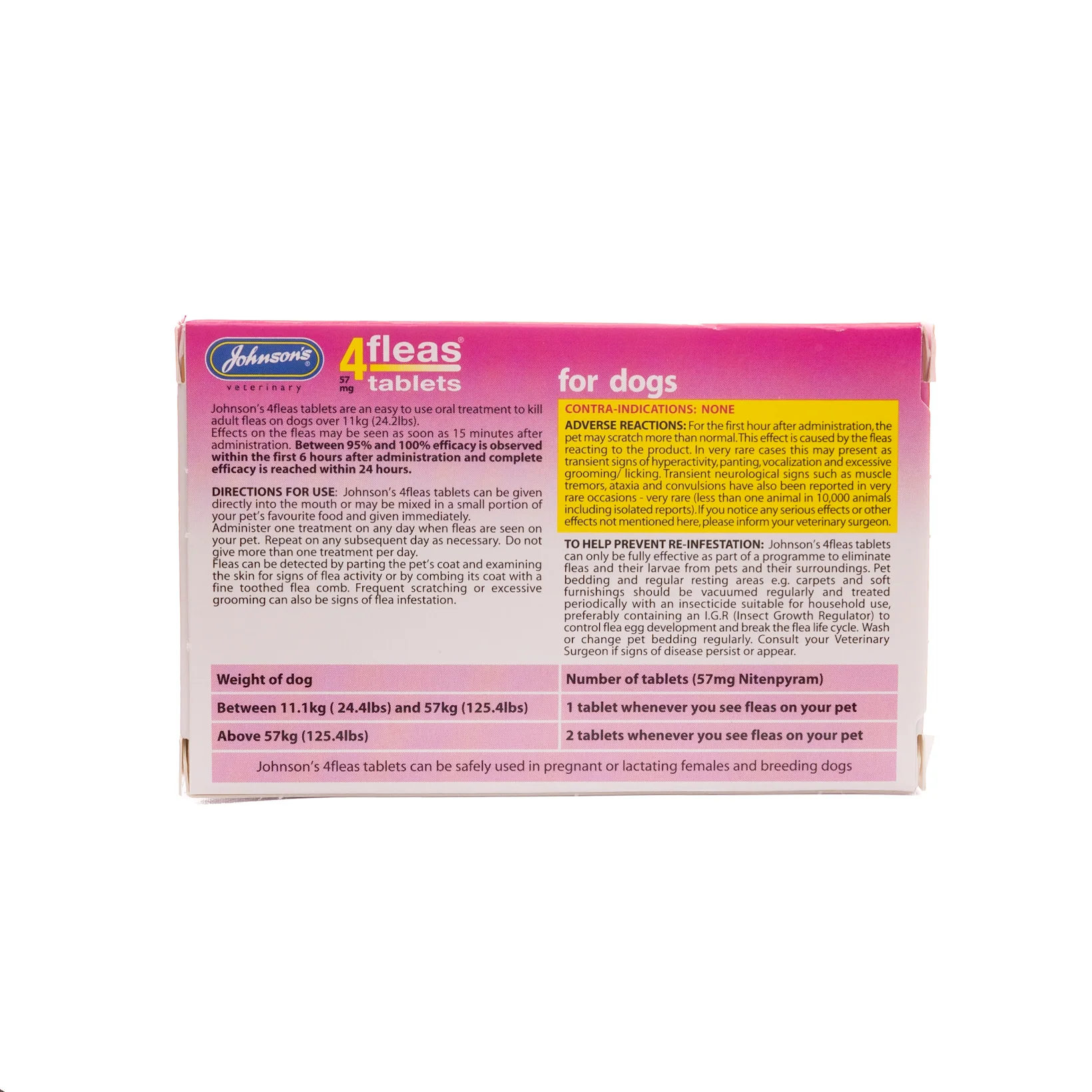 4fleas Tablets - Dogs Over 11kg 6 Tablets - Image 2