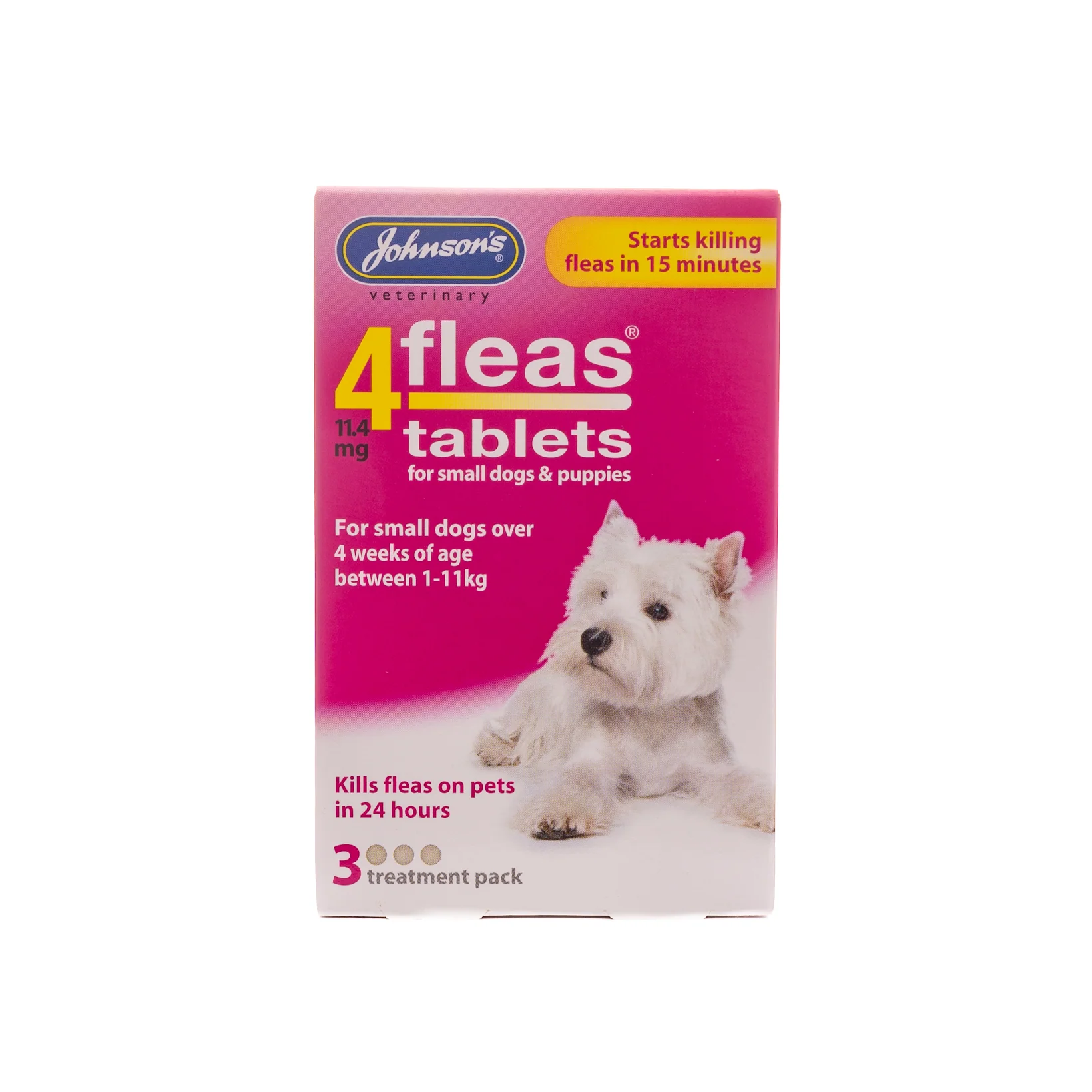 4fleas Tablets - Small Dogs & Puppies Upto 11kg 3 Tablets