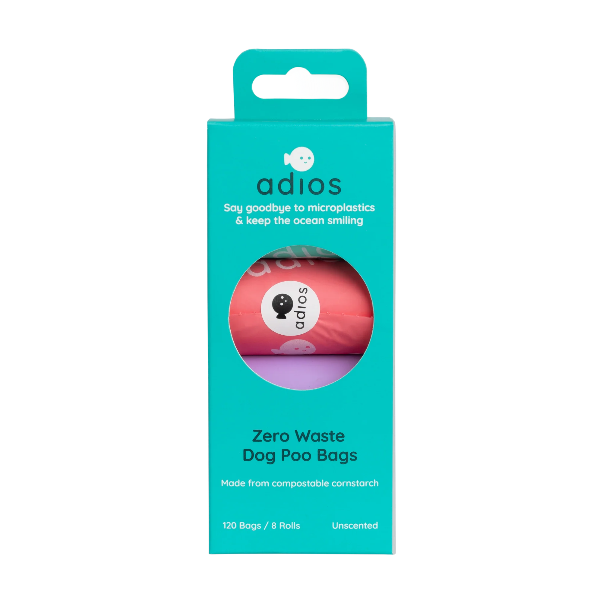 Adios Plastic Compstable Poo Bag Rainbow 8 x 15's - Image 3