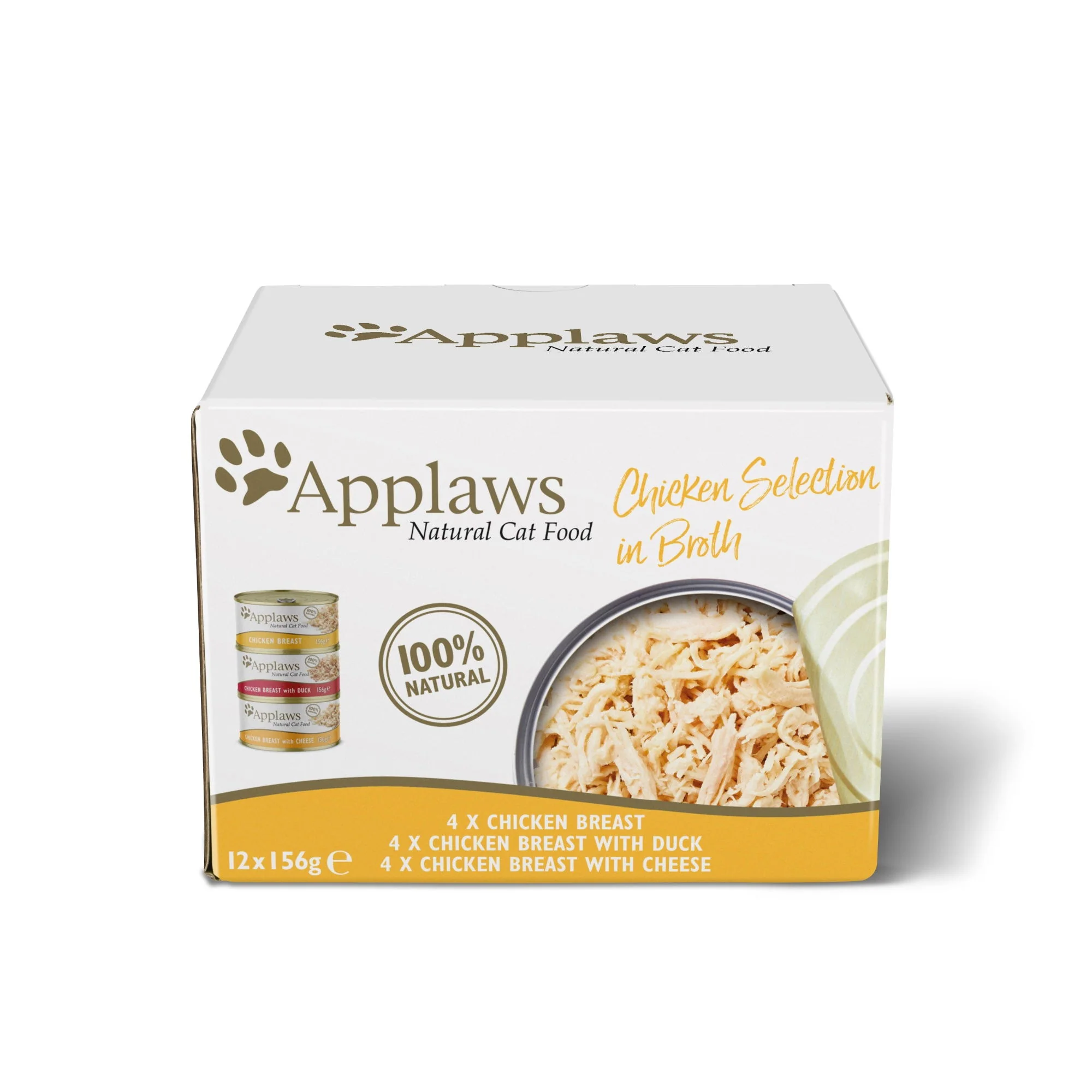 Apls Adult Wet Cat Food Chickn Selection in Broth 12x156g - Image 2