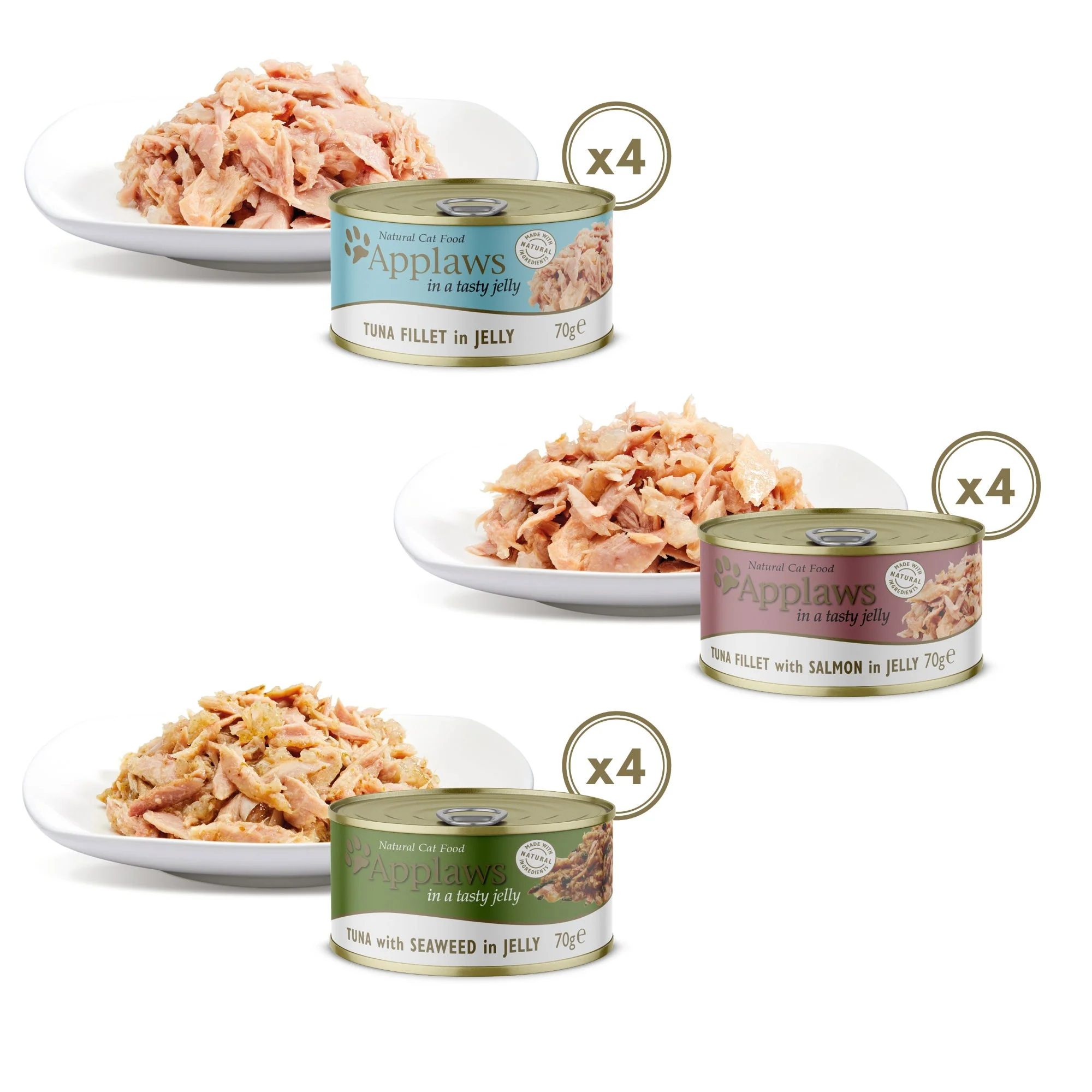 Applaws Adult Wet Cat Food Fish Selection in Jly 12x70g - Image 2