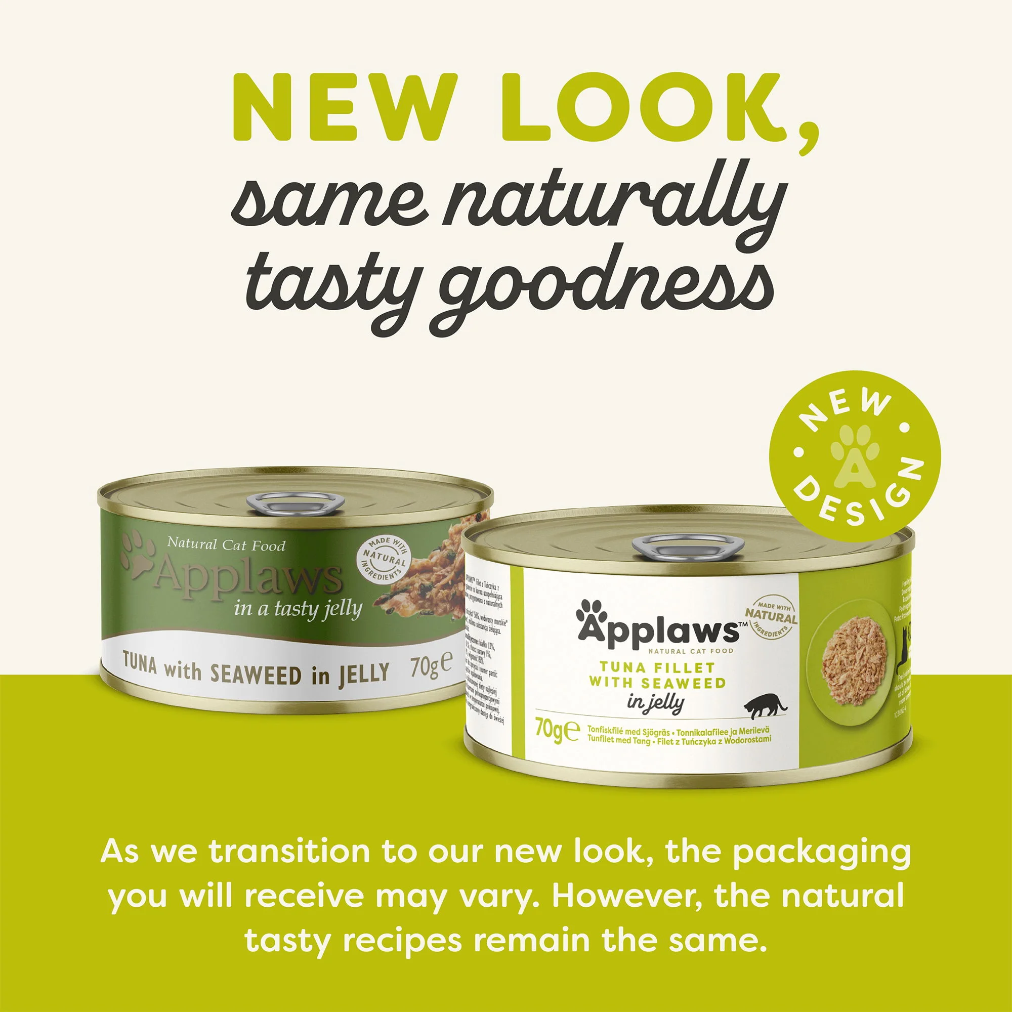 Applaws Cat Can Tuna With Seaweed In Jelly 70g