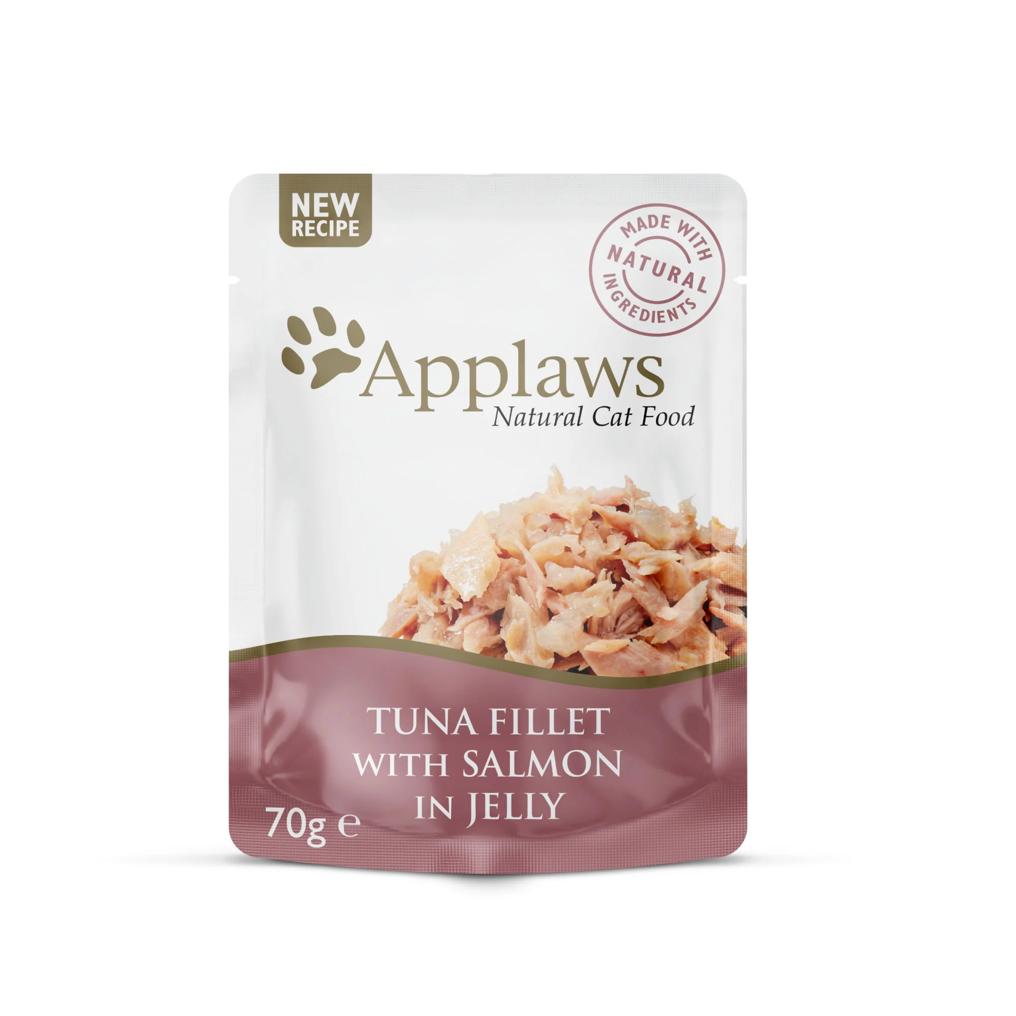 Applaws Cat Pouch Tuna Fillet with Salmon in Jelly 70gX16 - Image 2