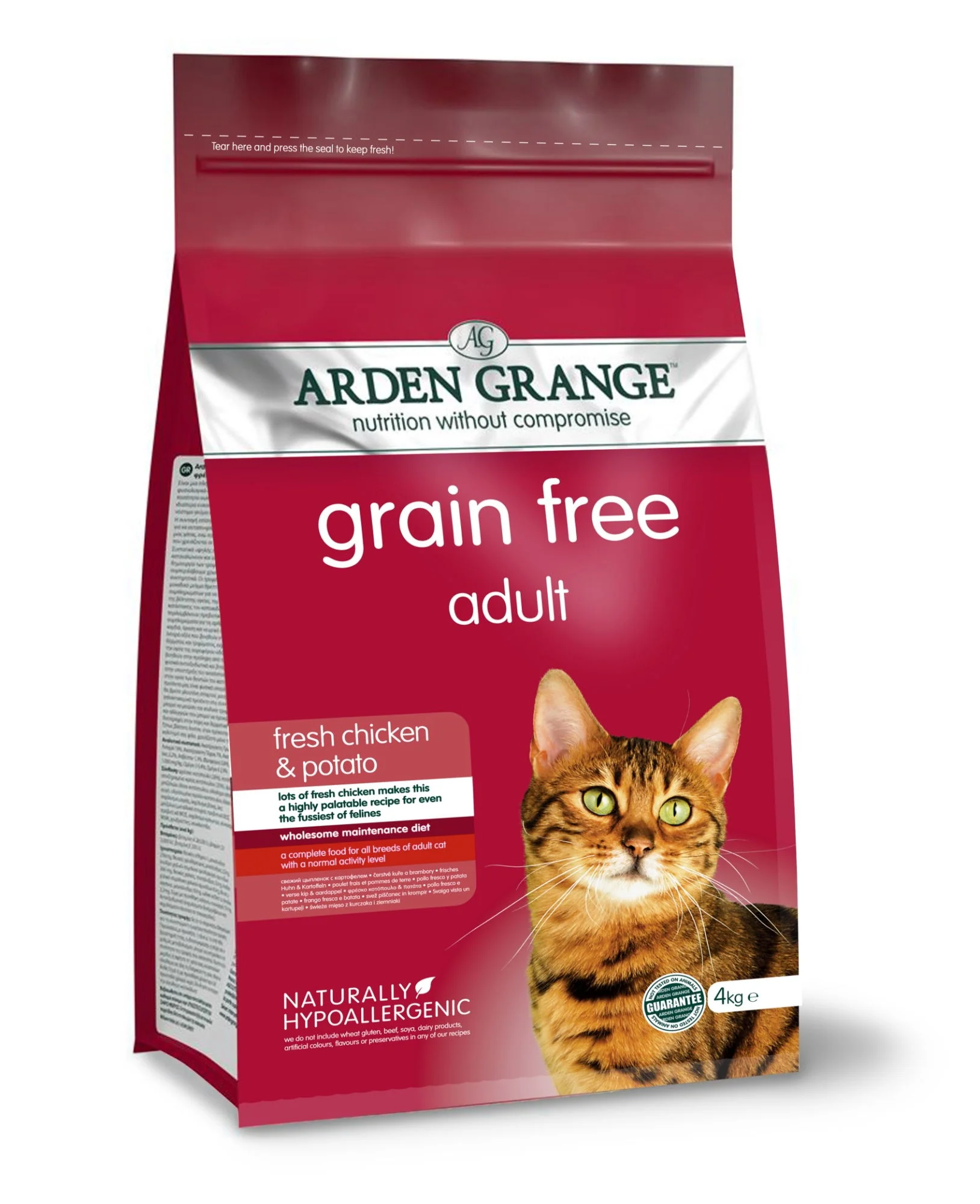 Arden Grange G/Free Adt Cat Fresh Chicken & Potato 4kg