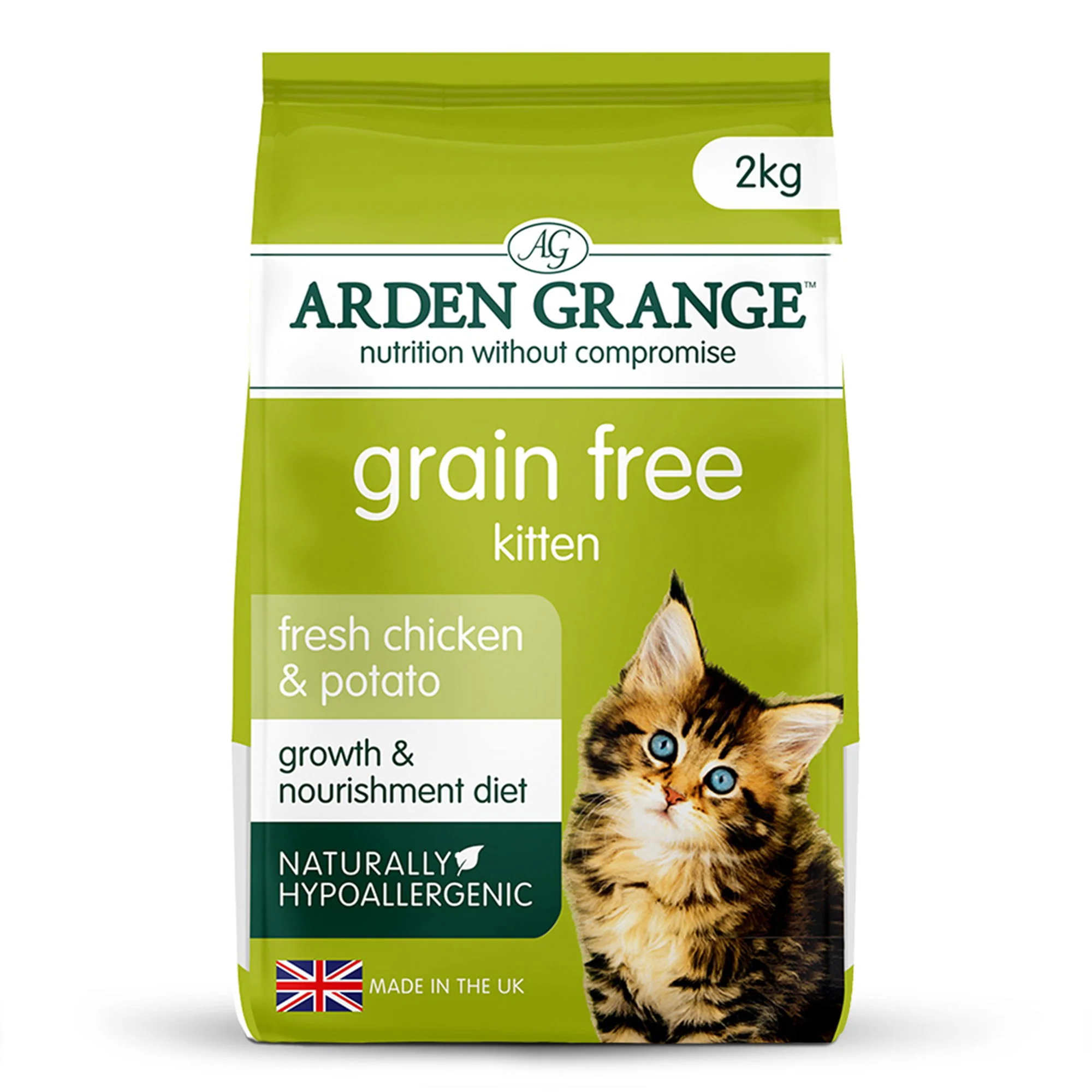 Arden Grange G/Free Kitten Fresh Chicken & Potato 2kg - Image 2