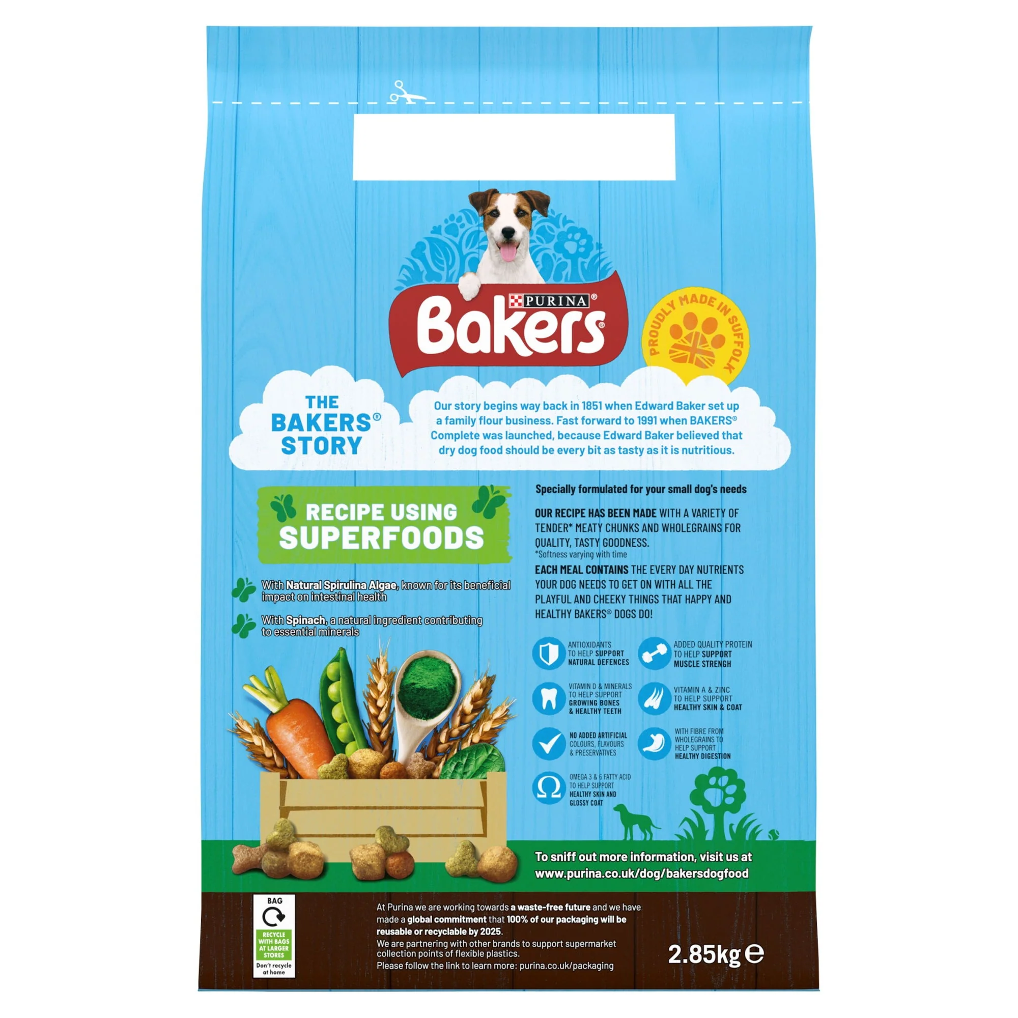 Bakers Adult Small Rich In Beef With Country Veg 2.85kg - Image 3