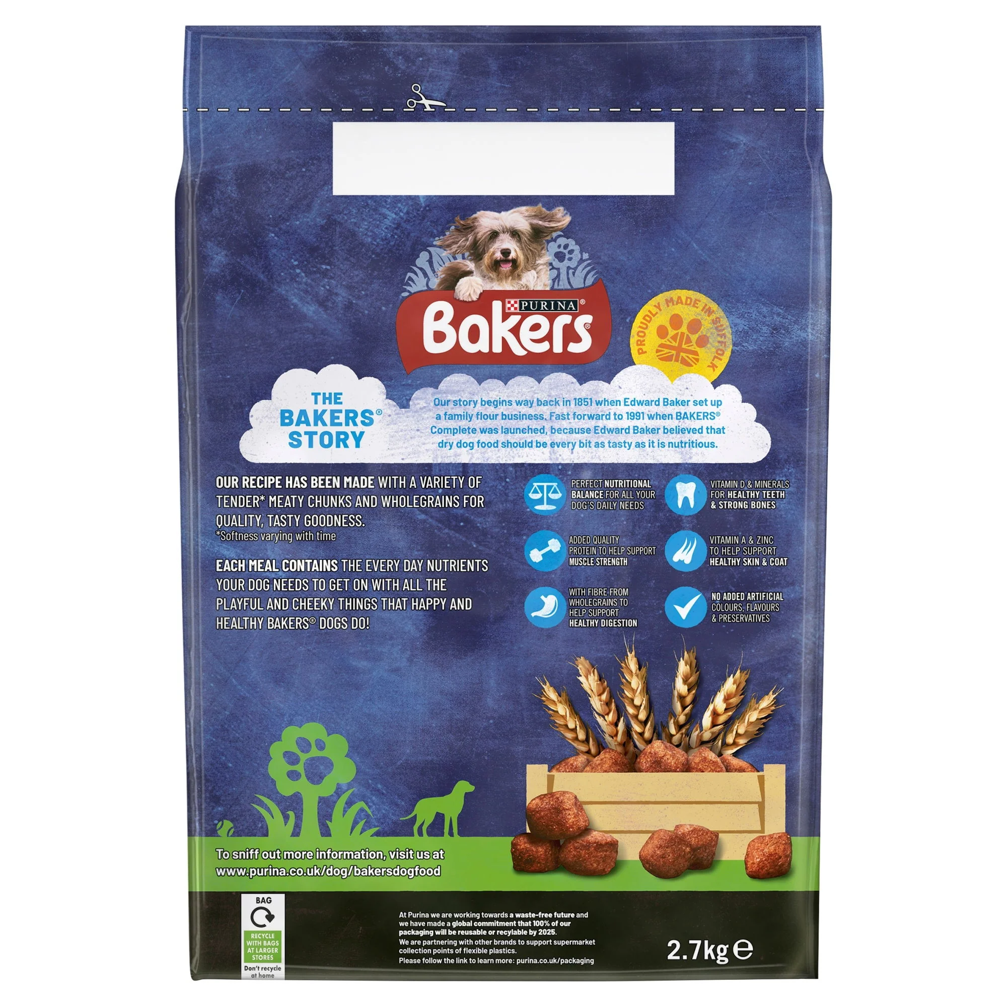 Bakers Complete Adult Meaty Meals Beef 2.7kg - Image 3