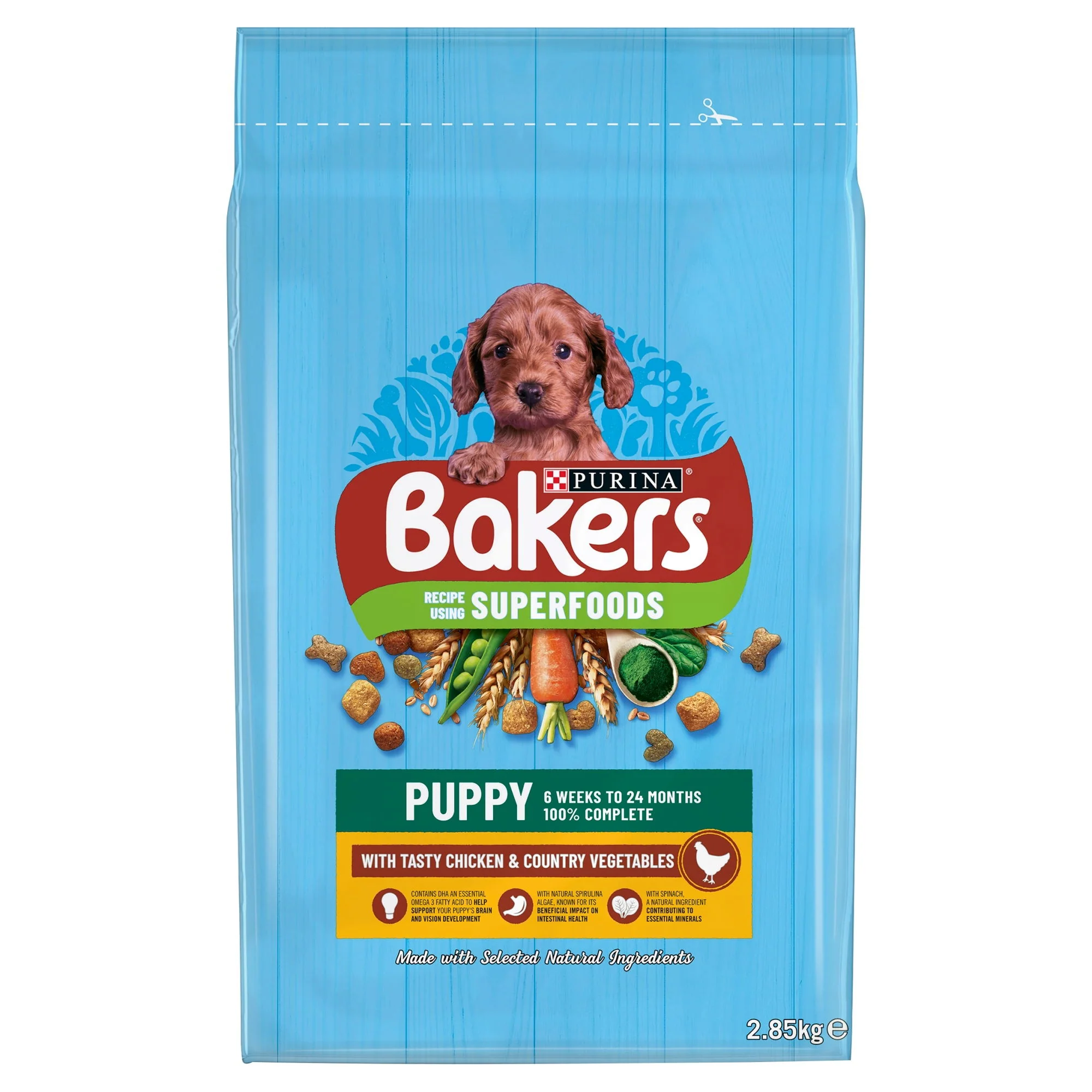 Bakers Puppy Rich In Chicken With Country Veg 2.85kg - Image 2