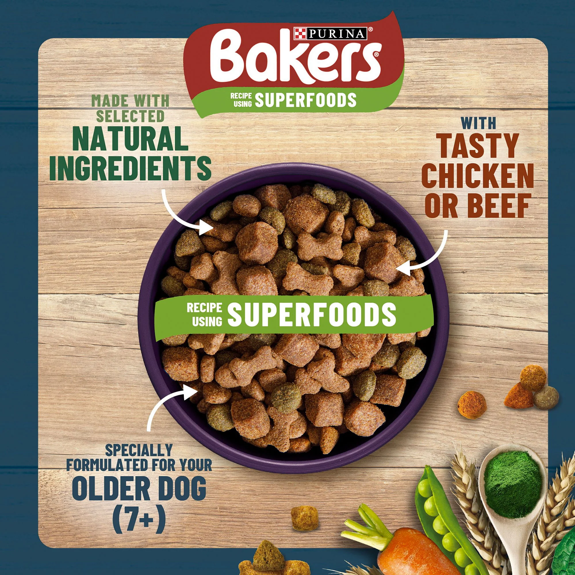 Bakers Senior Rich In Chicken With Country Veg 12.5kg - Image 4