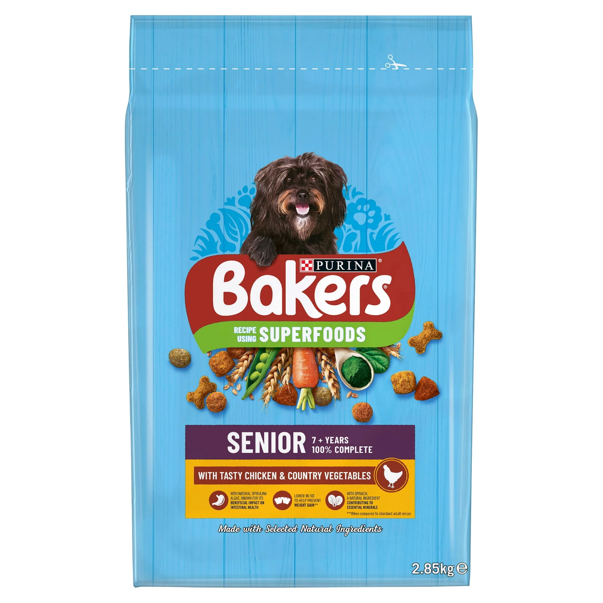 Bakers Senior Rich In Chicken With Country Veg 2.85kg - Image 2