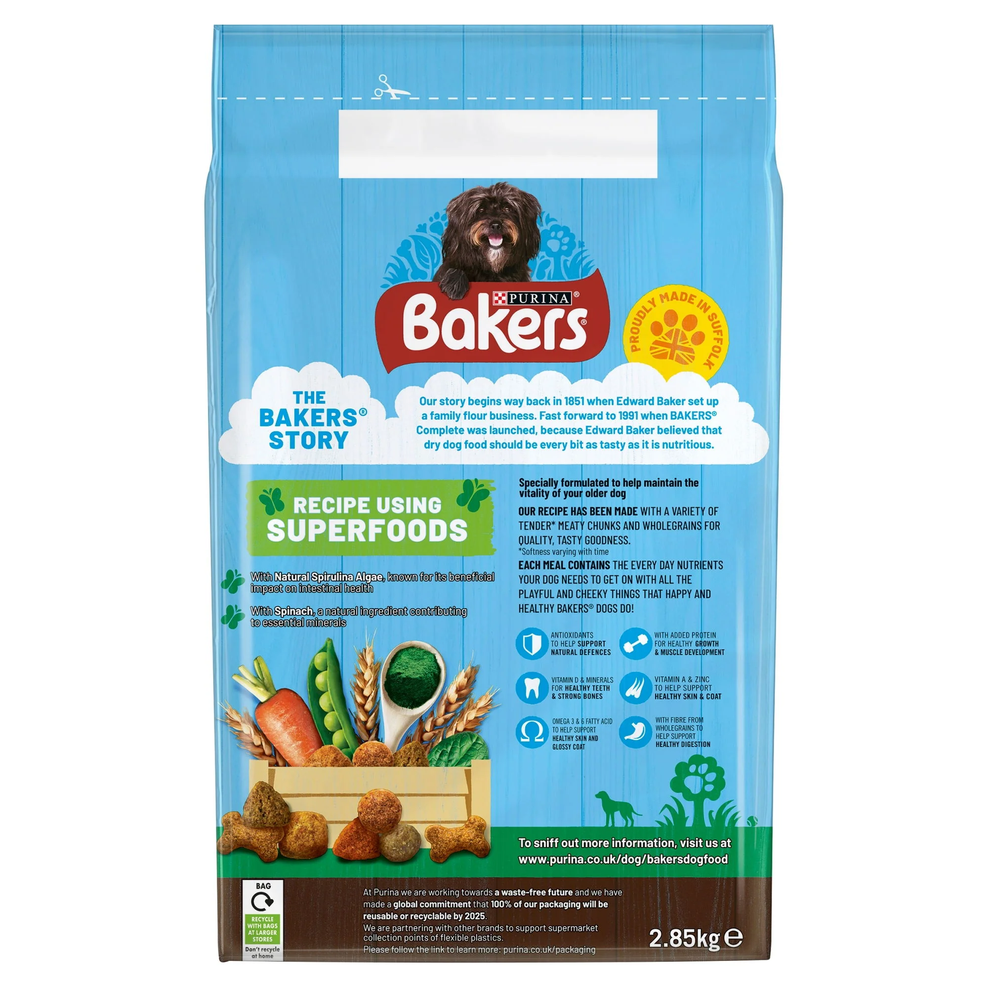 Bakers Senior Rich In Chicken With Country Veg 2.85kg - Image 3