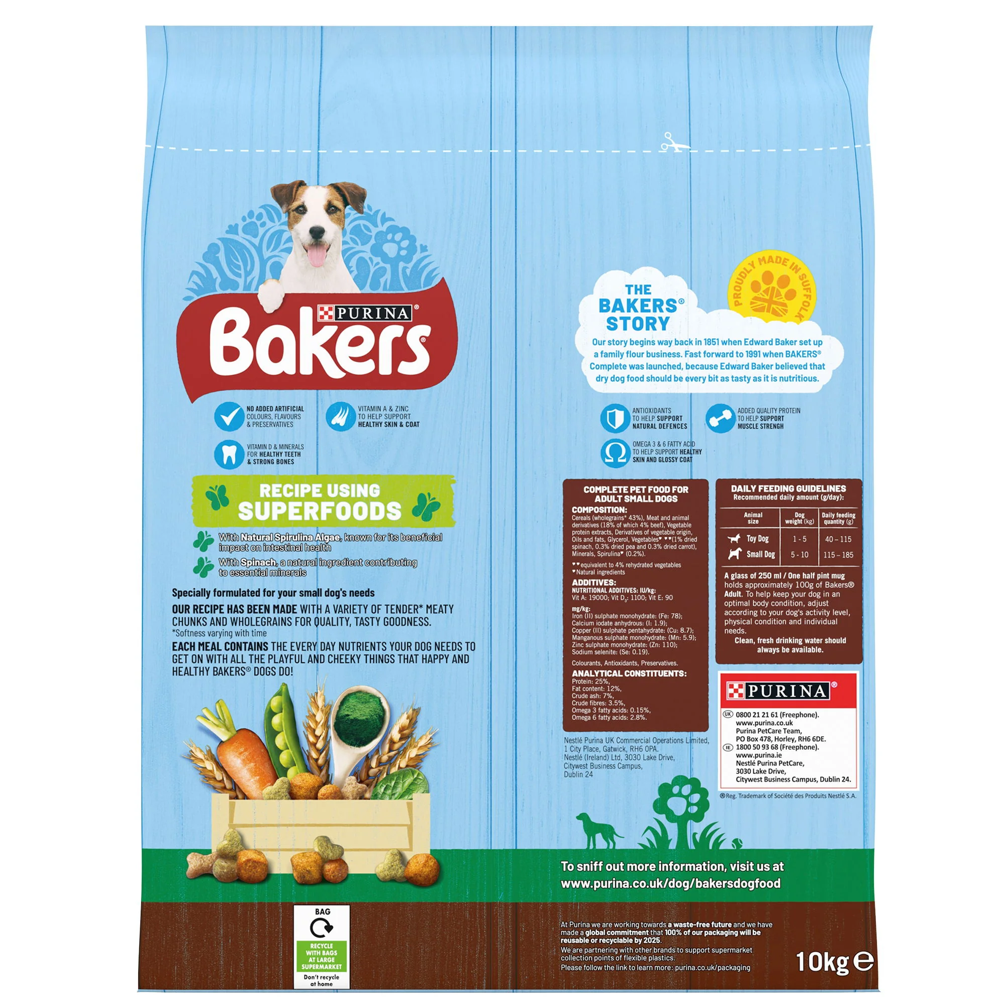 Bakers Small Dry Dog Food Beef & Veg 10kg - Image 3