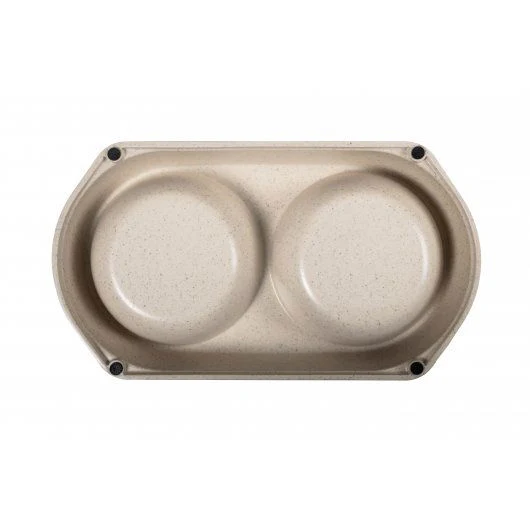 Bamboo Double Bowl Natural 2x450ml - Image 3