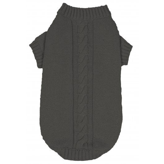 Banbury & Co Knitted Dog Jumper Grey Medium