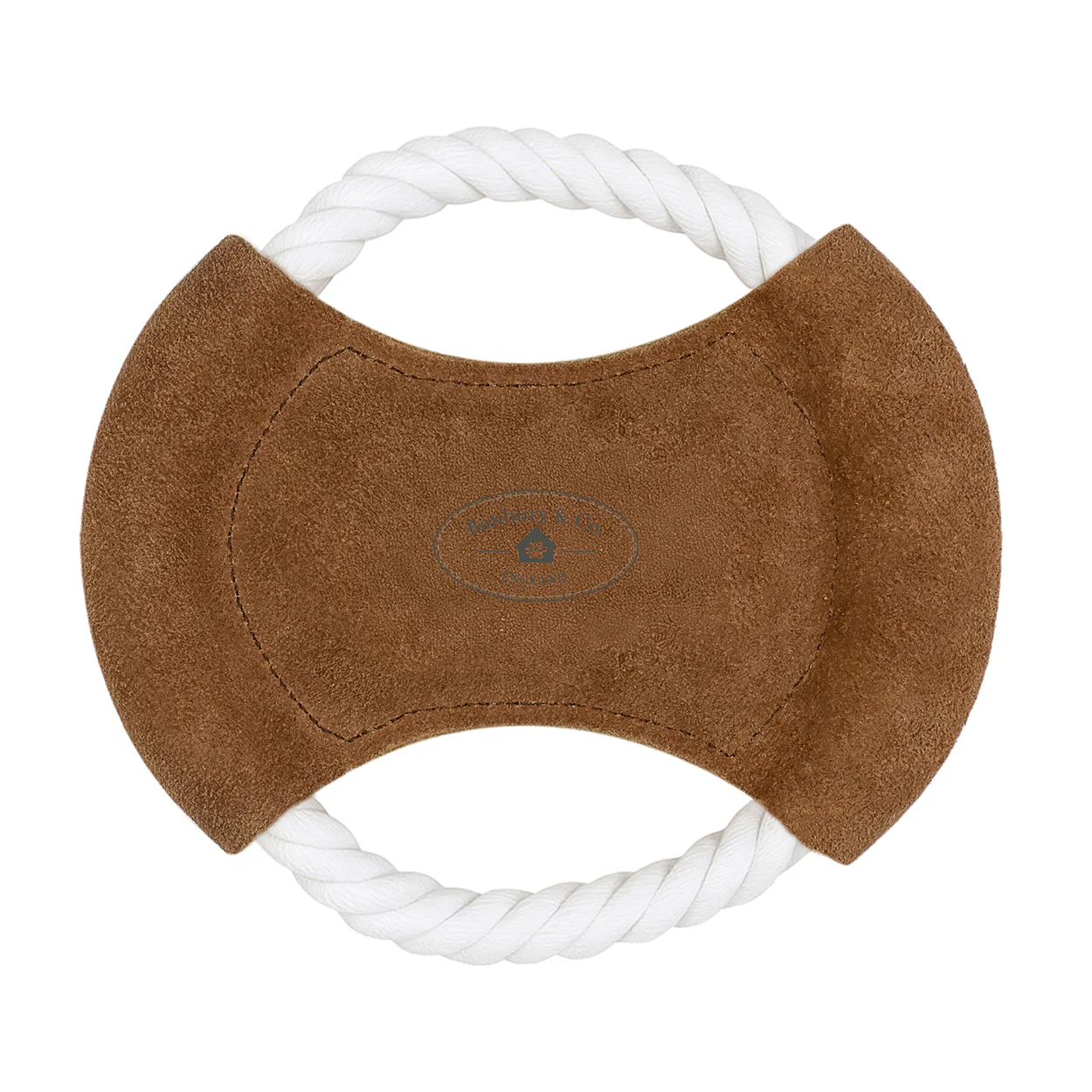 Banbury & Co Rural Retreats Suede and Rope Frisbee