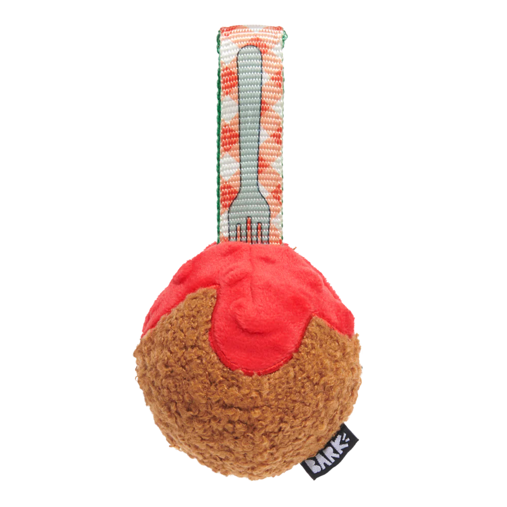 Bark A Squeaky Meat-A-Ball Dog Toy