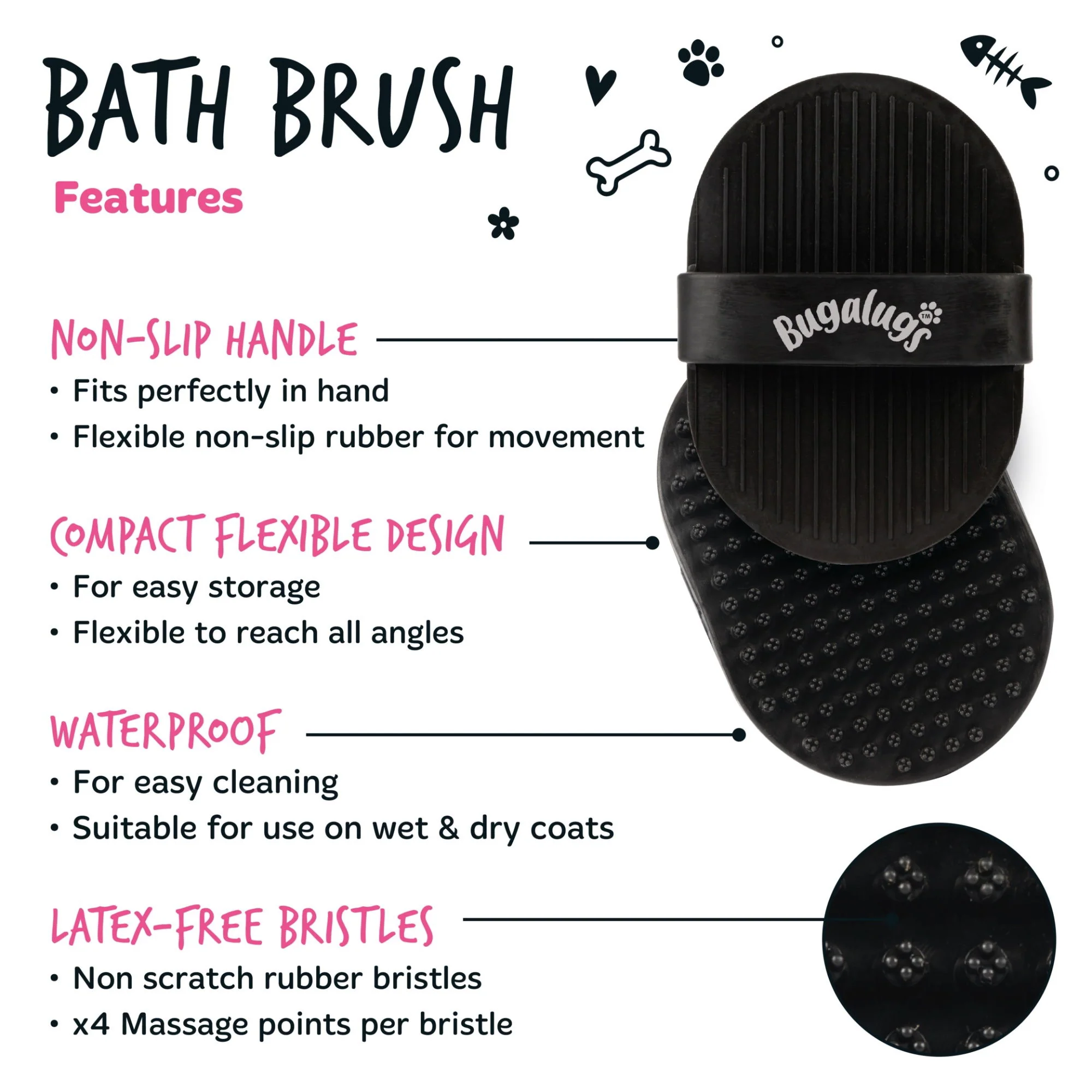 Bath Brush (Euro Hanger) in SRP Black - Image 2