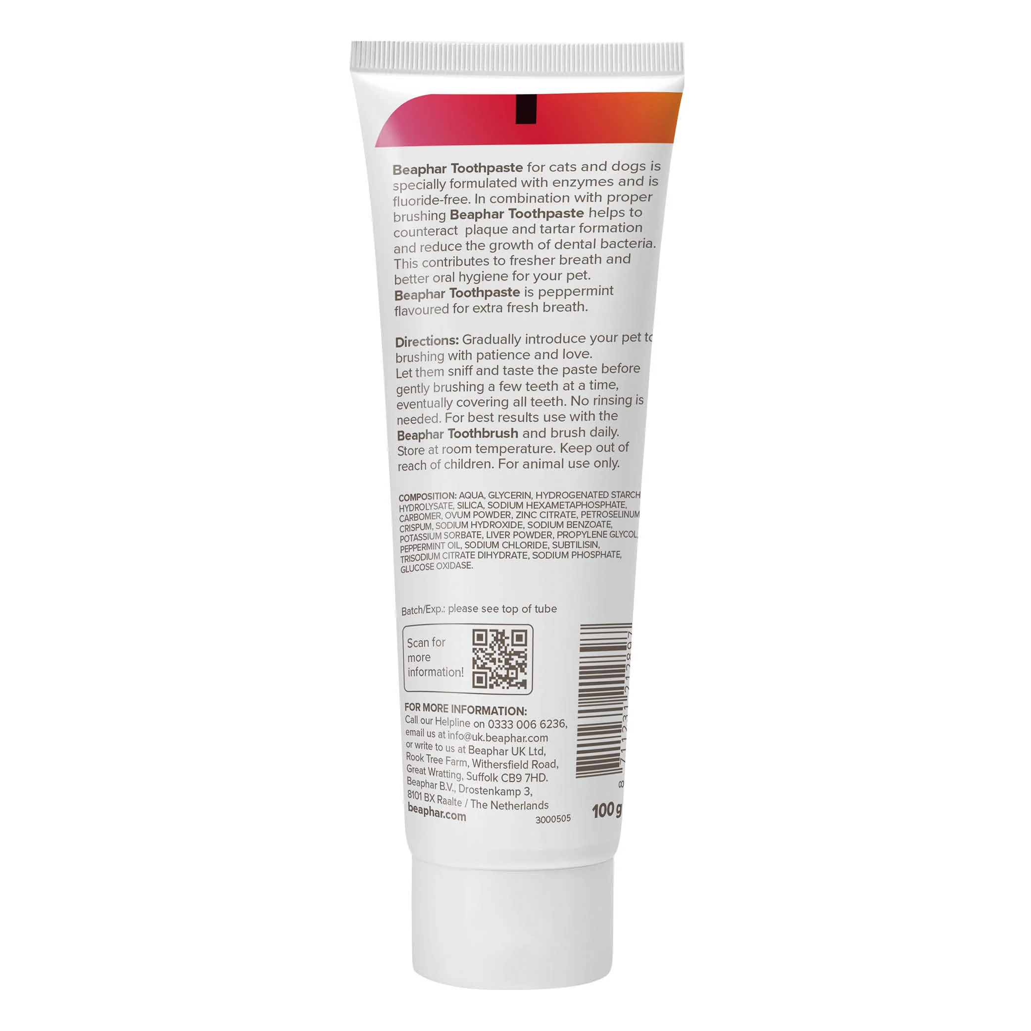 Beaphar Peppermint & Parsley Flavour Toothpaste with Enzymes for Cats & Dogs 100g - Image 2