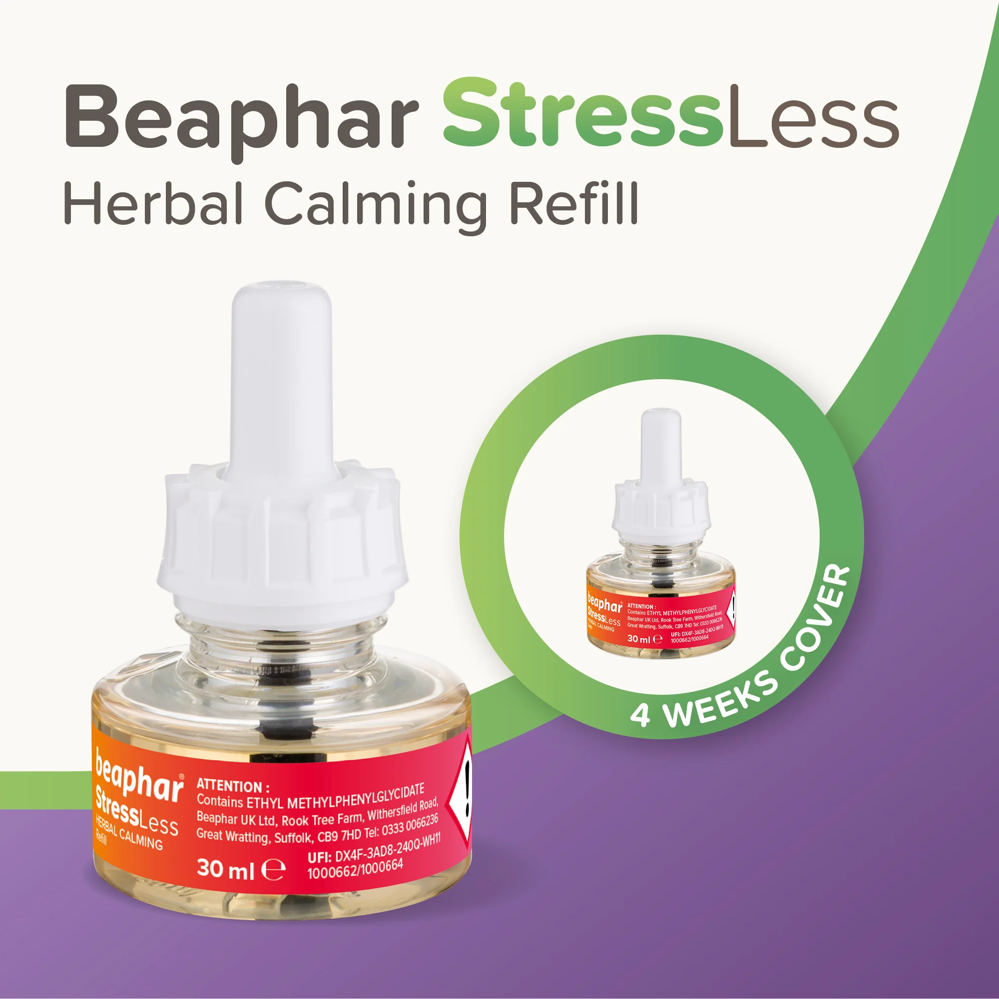 Beaphar StressLess Herbal Calming Diffuser Refill For Cats & Dogs 30ml - Image 2