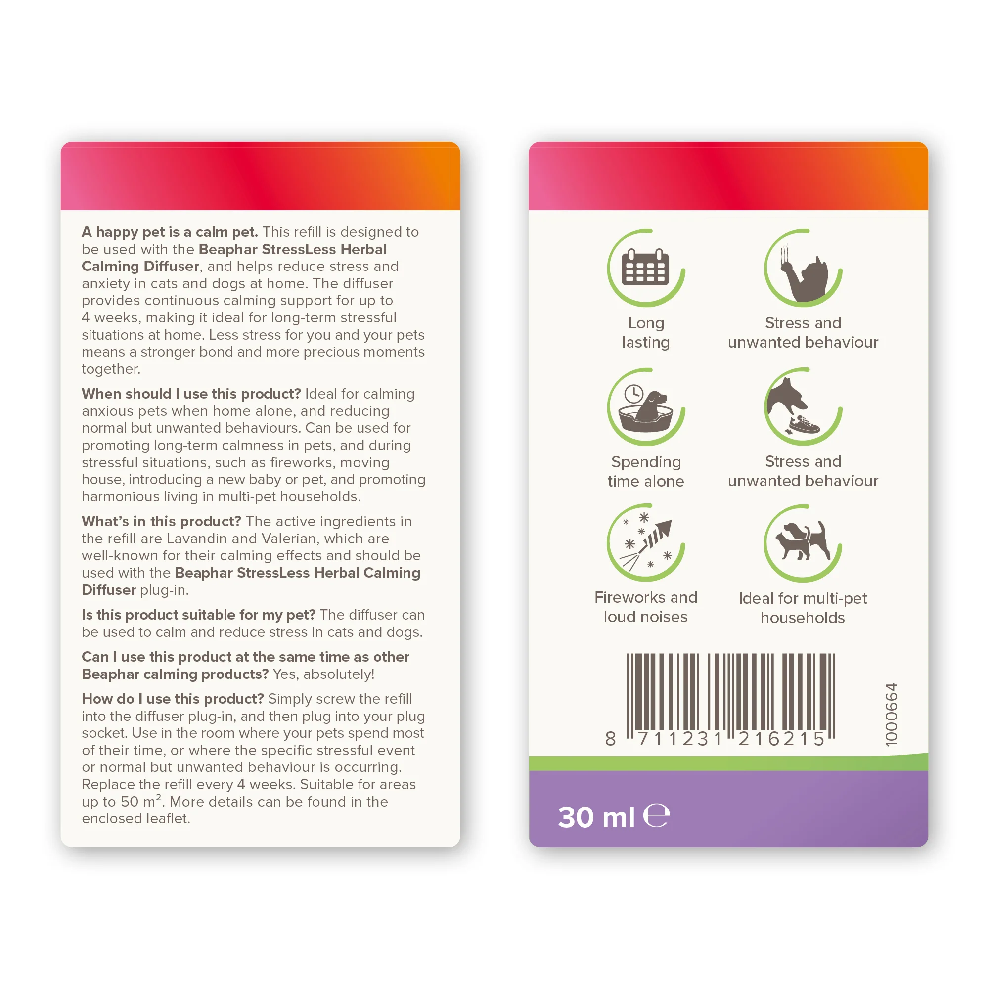 Beaphar StressLess Herbal Calming Diffuser Refill For Cats & Dogs 30ml - Image 3