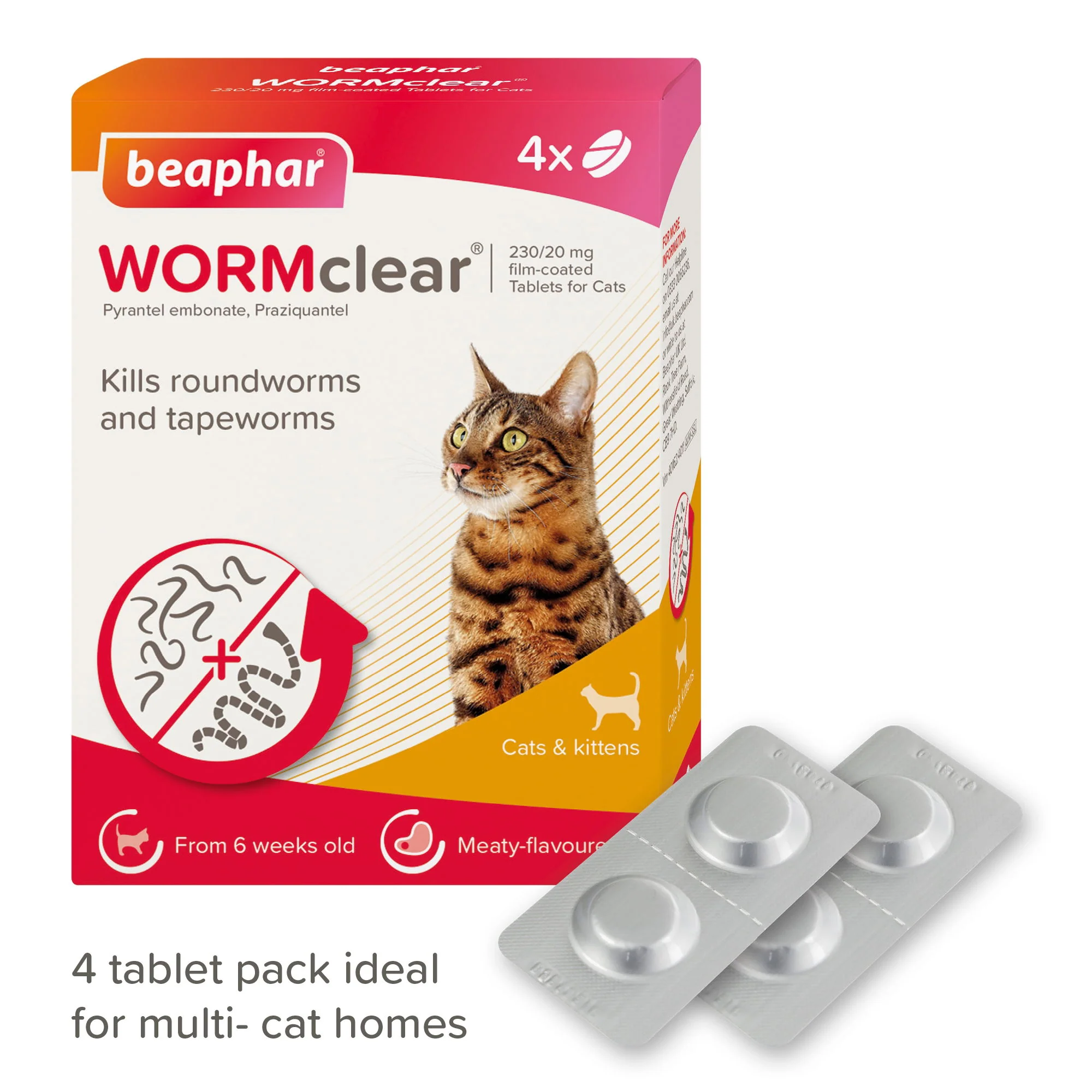 Beaphar WORMclear Cat 4 Tablet - Image 2