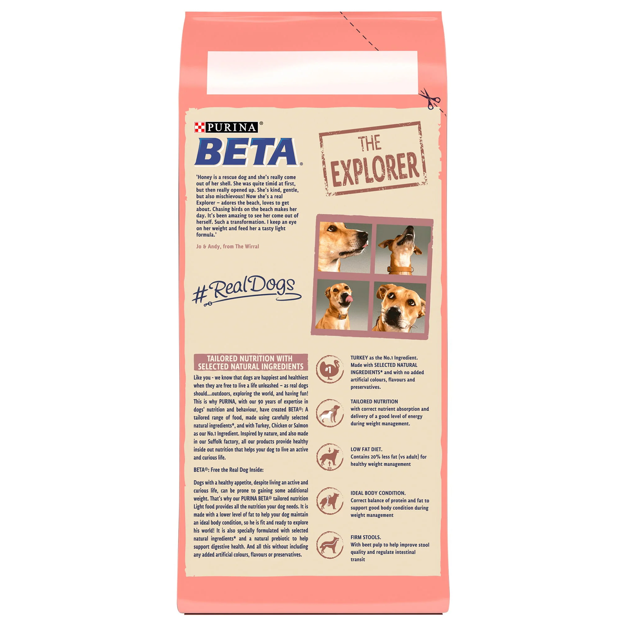 Beta Adult Light Dry Dog Food With Turkey 2kg - Image 3