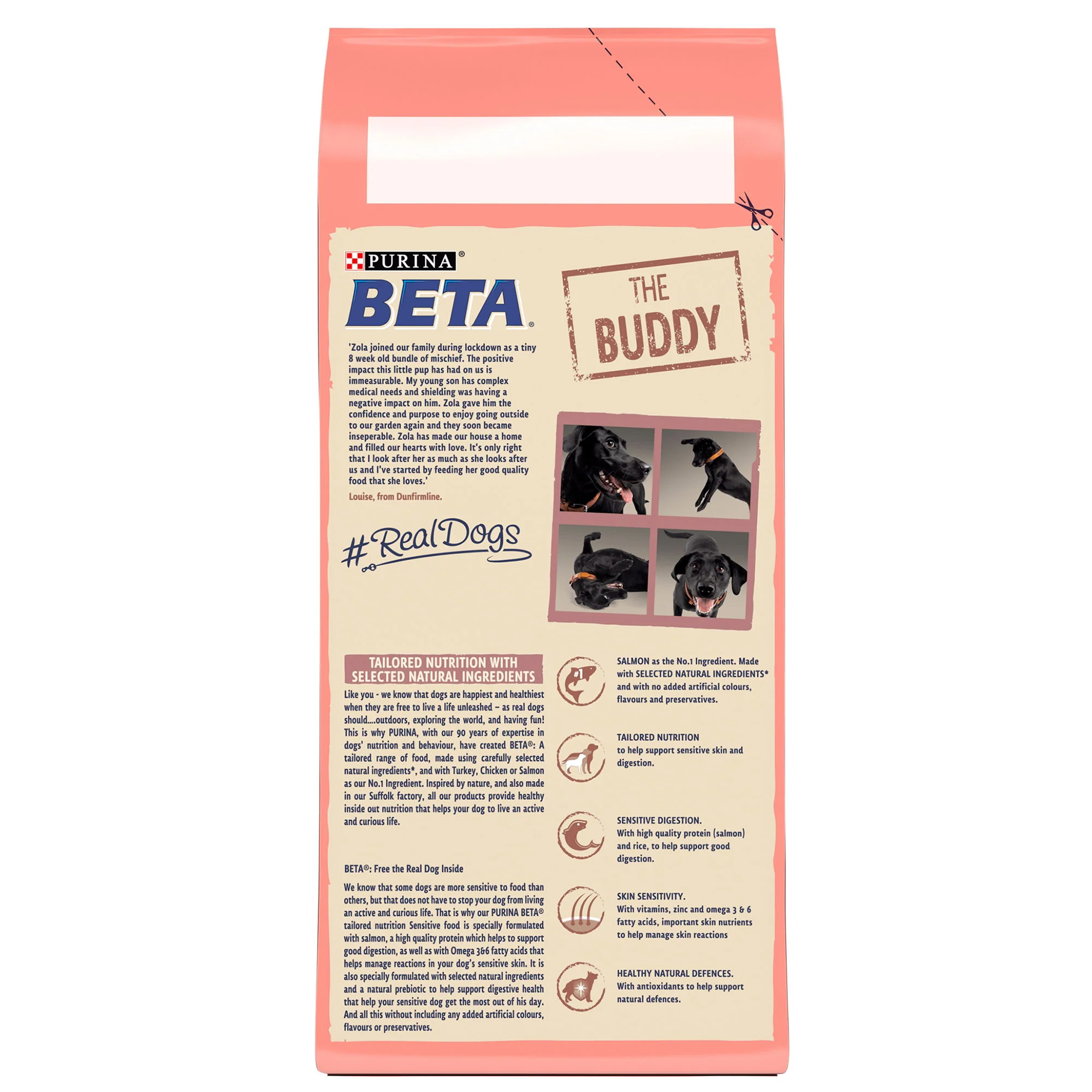 Beta Adult Sensitive Dry Dog Food With Salmon 2kg - Image 3