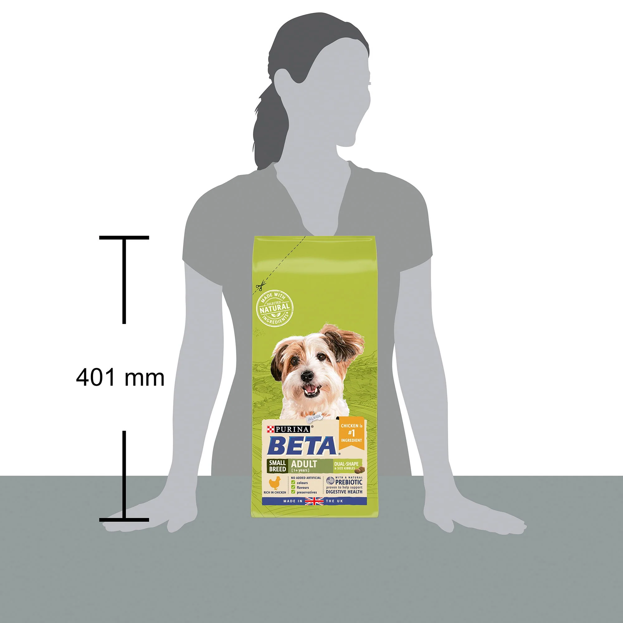 Beta Adult Small Breed Dry Dog Food With Chicken 2kg - Image 3