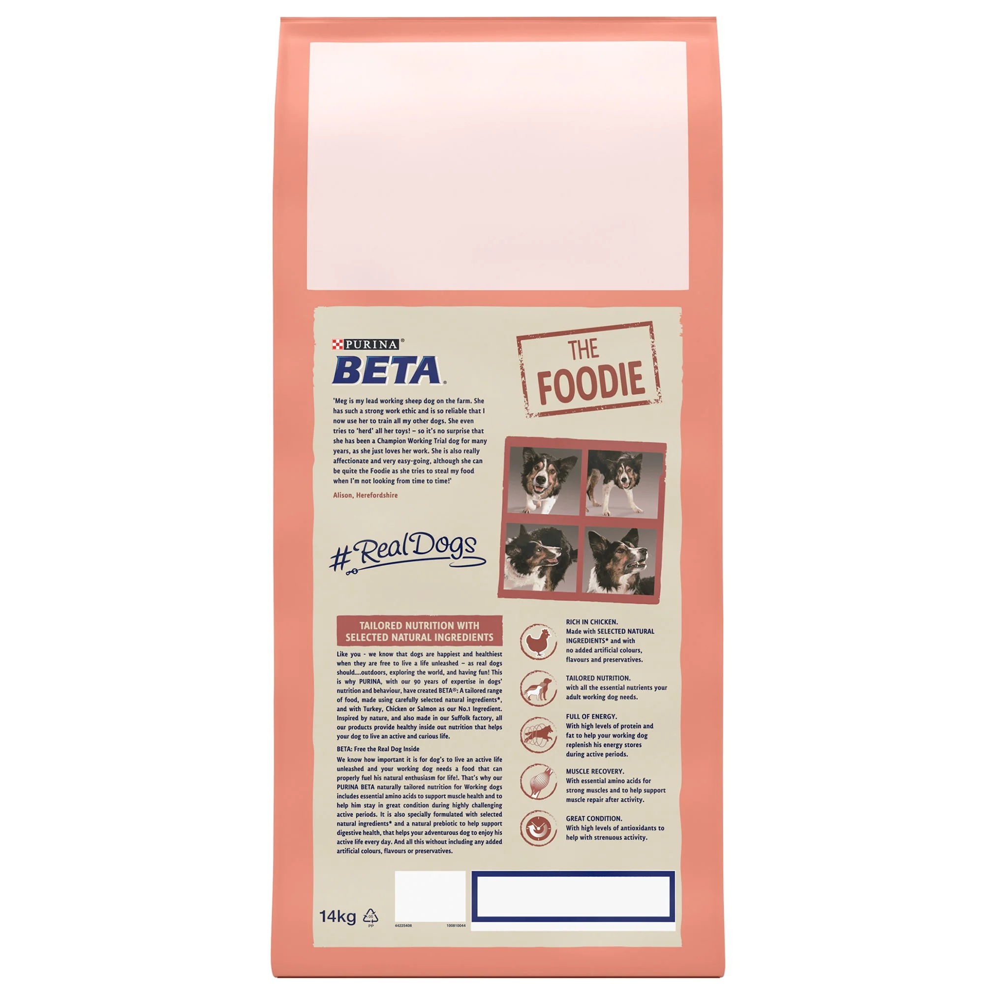 Beta Adult Working Dog Dry Dog Food Rich In Chicken 14kg - Image 4