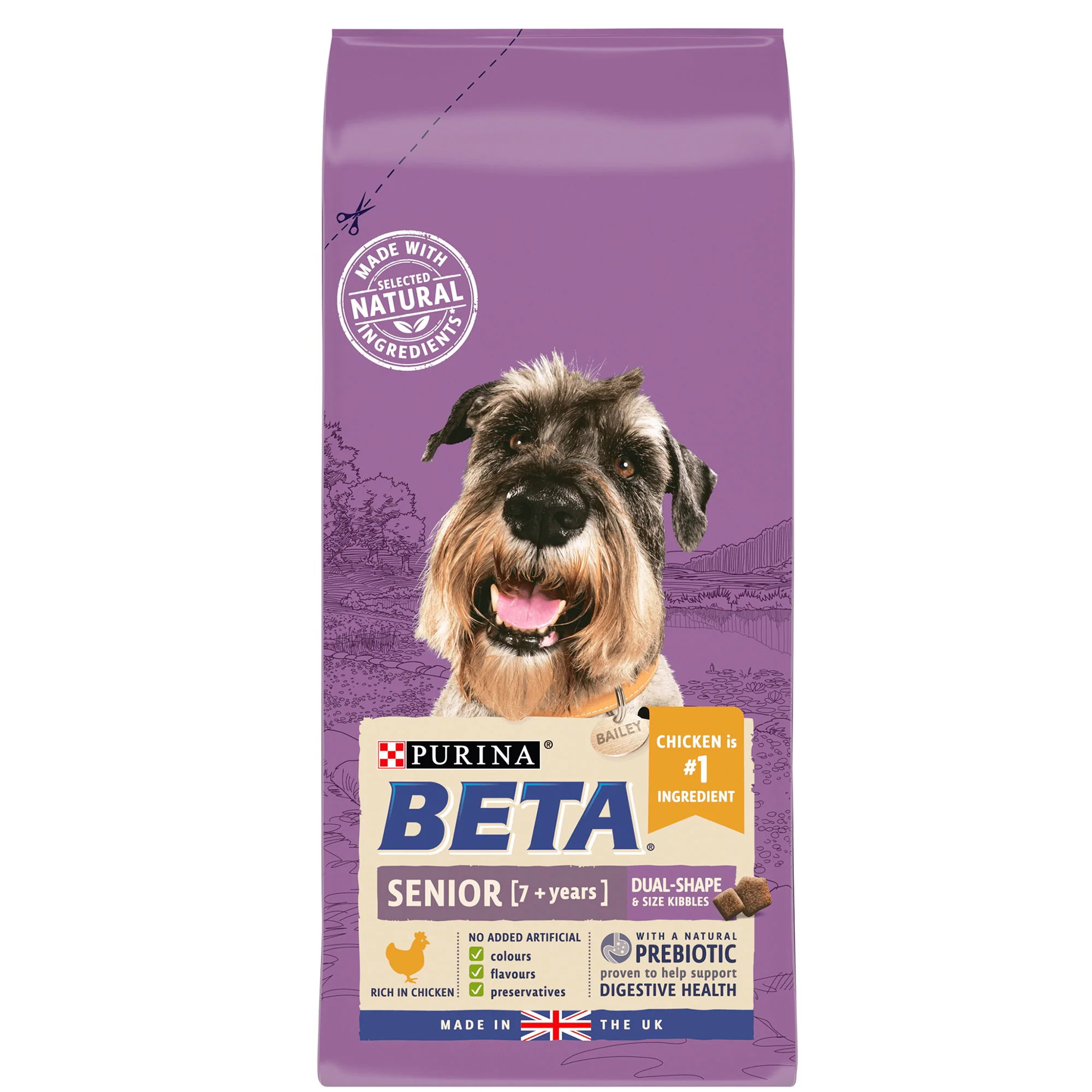 Beta Senior Dry Dog Food With Chicken 2kg - Image 2