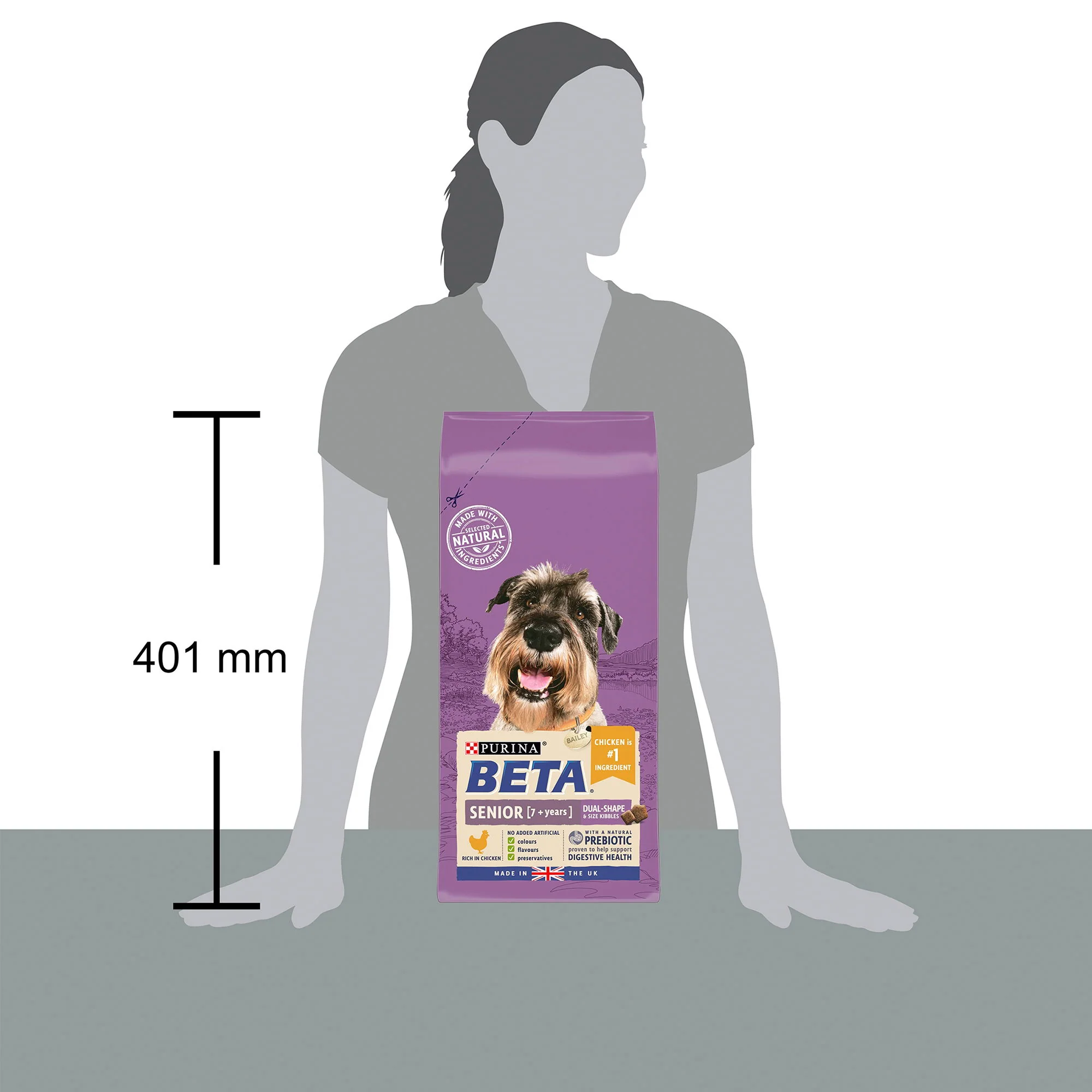 Beta Senior Dry Dog Food With Chicken 2kg - Image 4