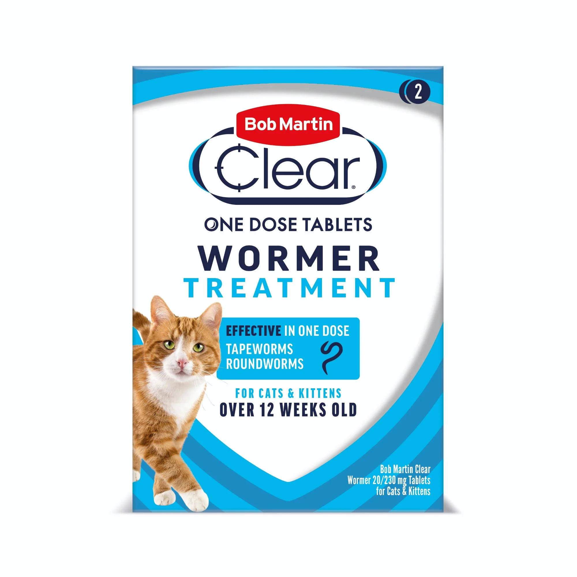 Bob Martin Dewormer Cat & Kitten 2in1  2tablets