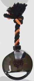 Bomber Bomb Tug Ball with Rope Black 5"