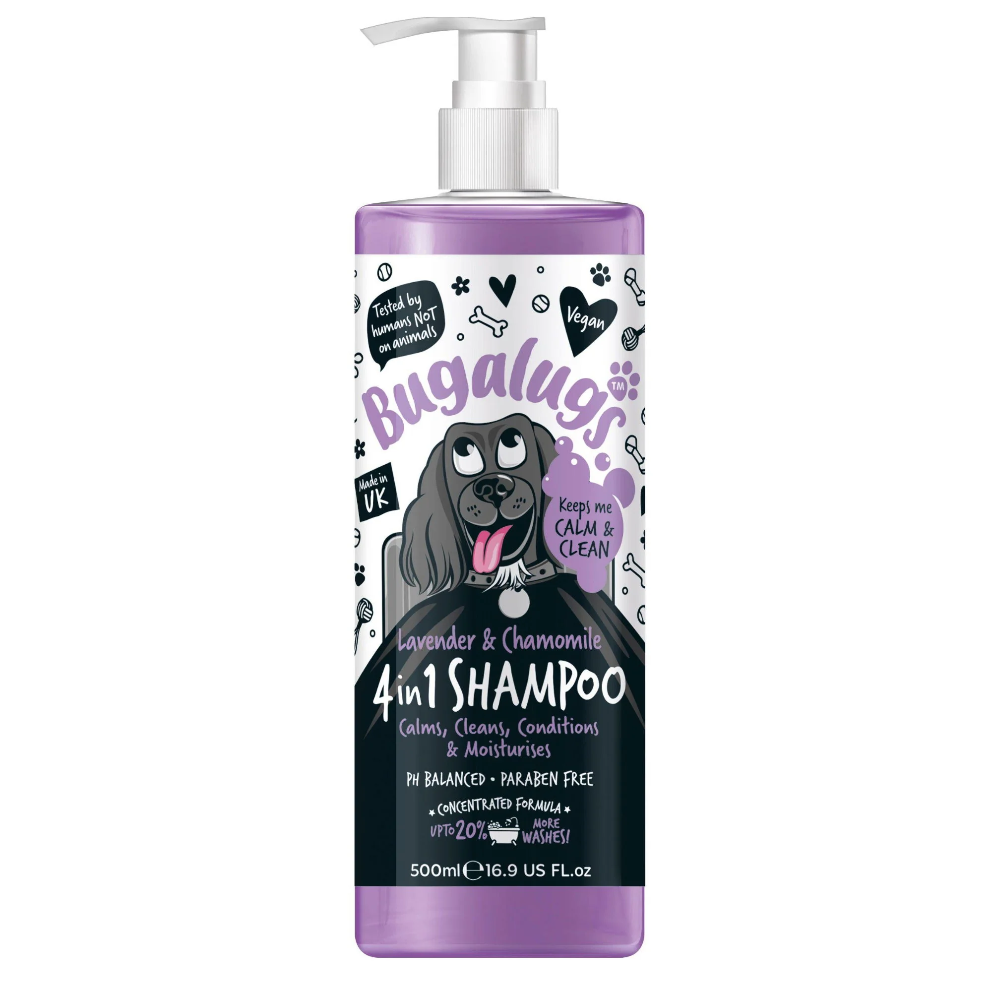 Bugalugs 4 In 1 Lavender & Chamomile Shampoo 500ml