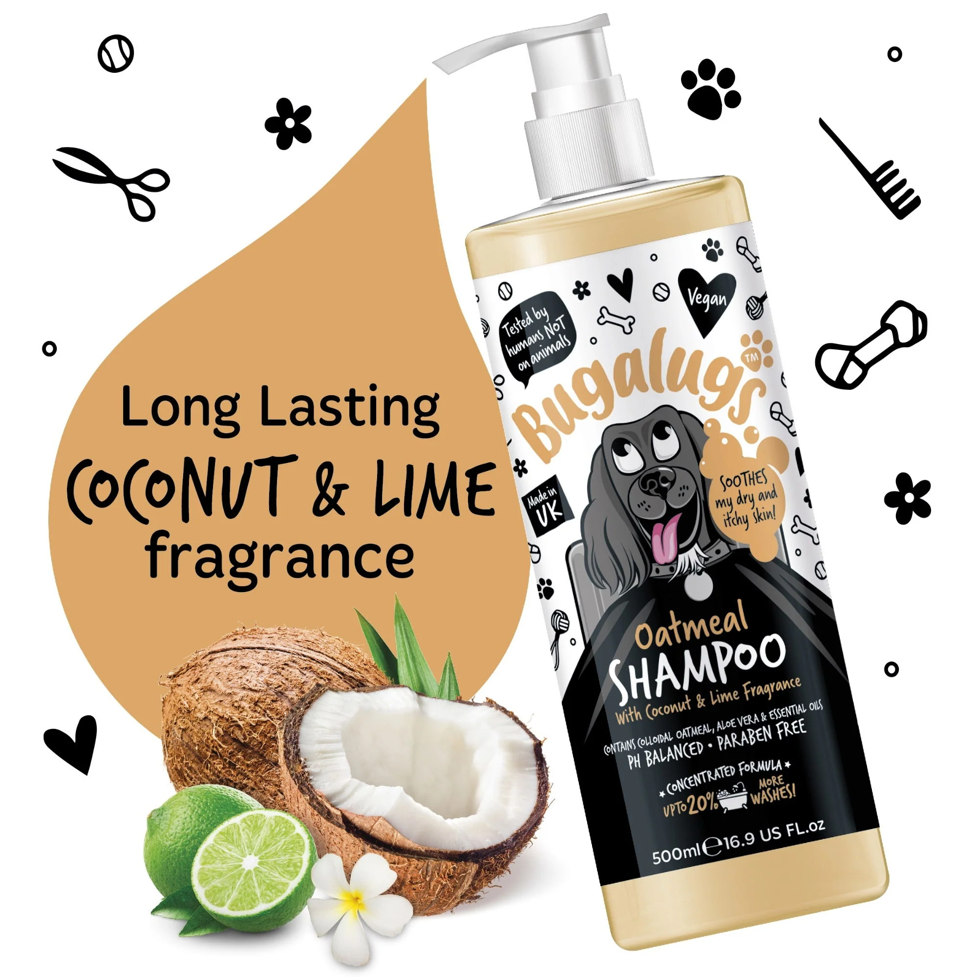 Bugalugs Oatmeal Shampoo 500ml - Image 3
