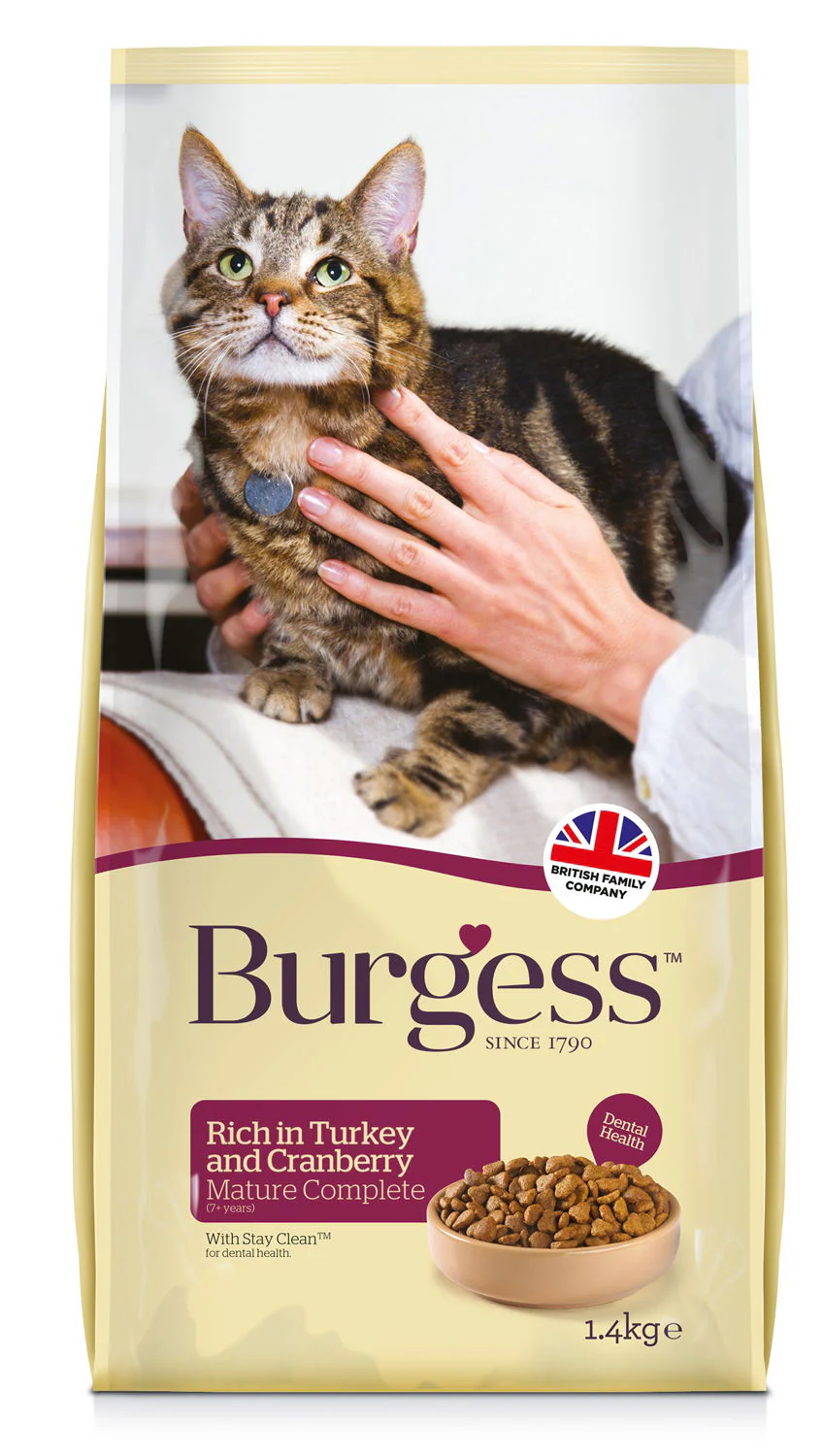 Burgess Mature Cat Turkey & Cranberry 1.4kg - Image 2