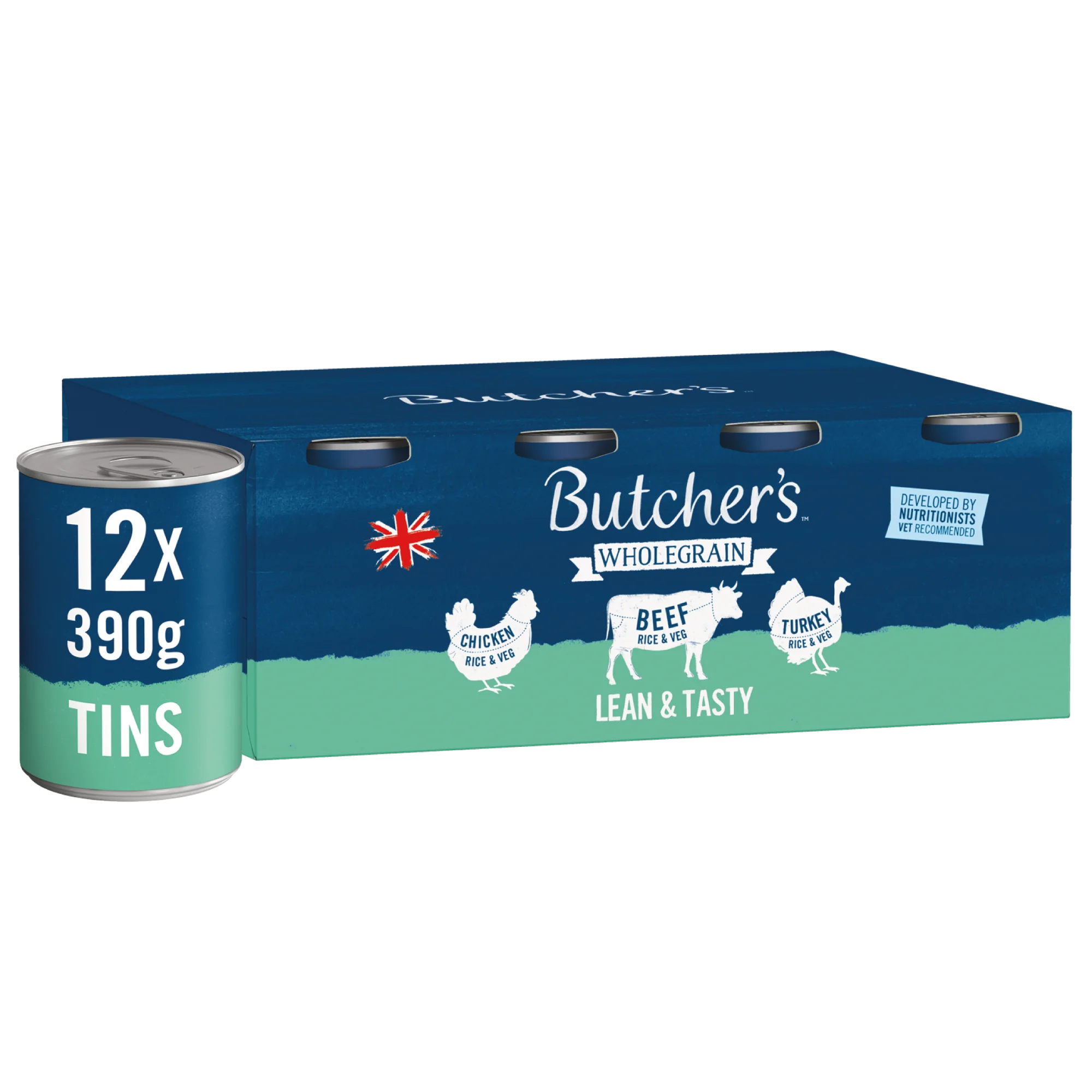 Butcher's Lean & Tasty Low Fat Dog Food Cans 12x390g - Image 2