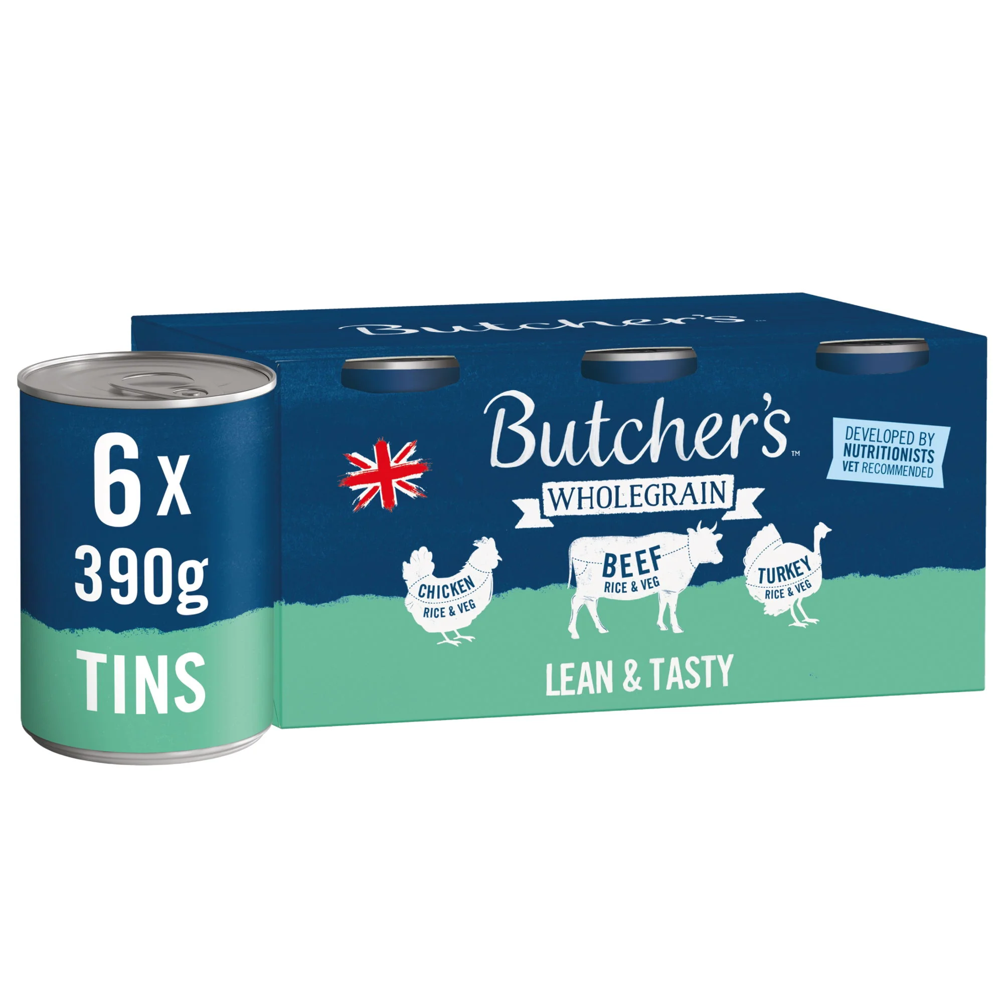 Butcher's Lean & Tasty Low Fat Dog Food Cans 6x390g - Image 2