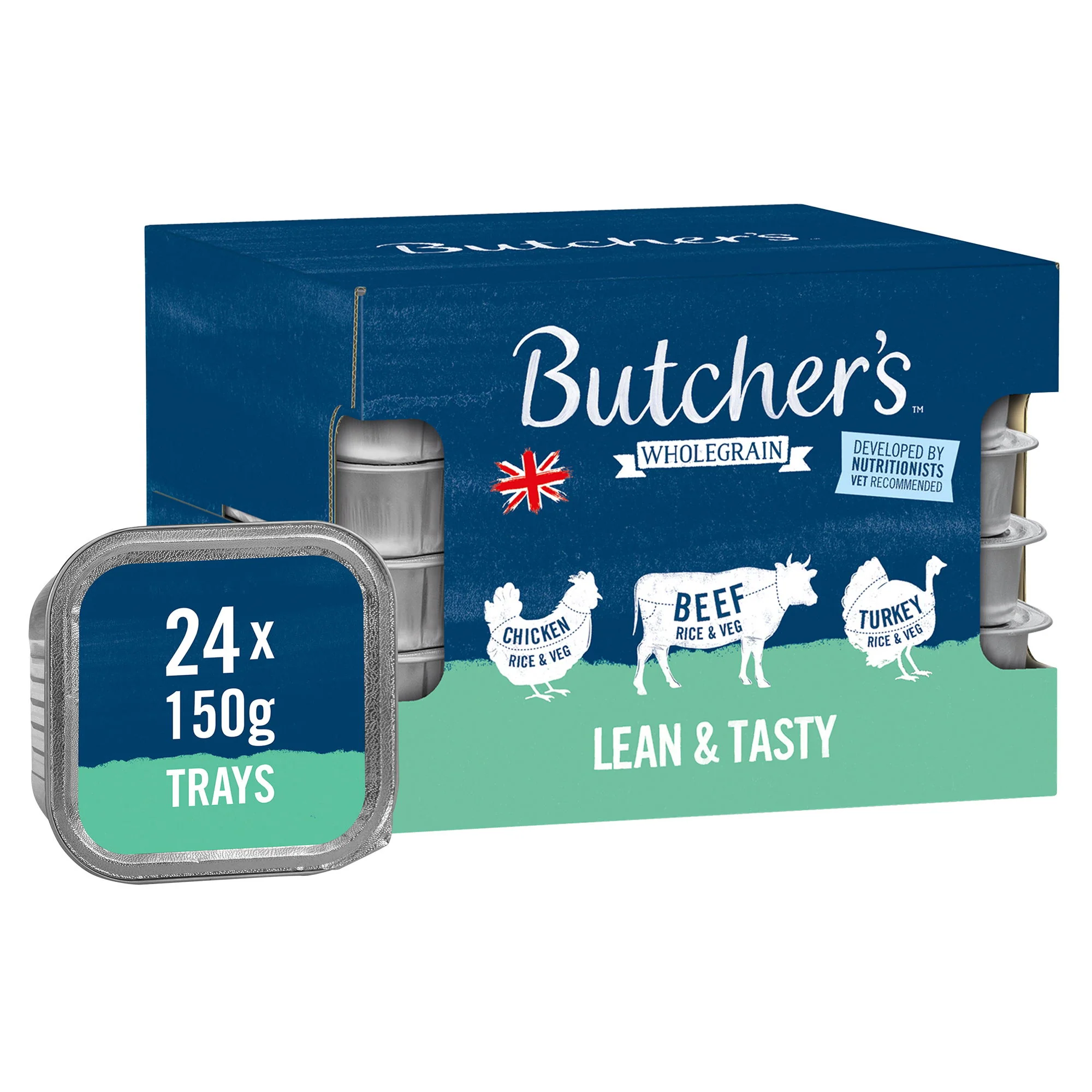 Butcher's Lean & Tasty Low Fat Dog Food Trays 24x150g - Image 2