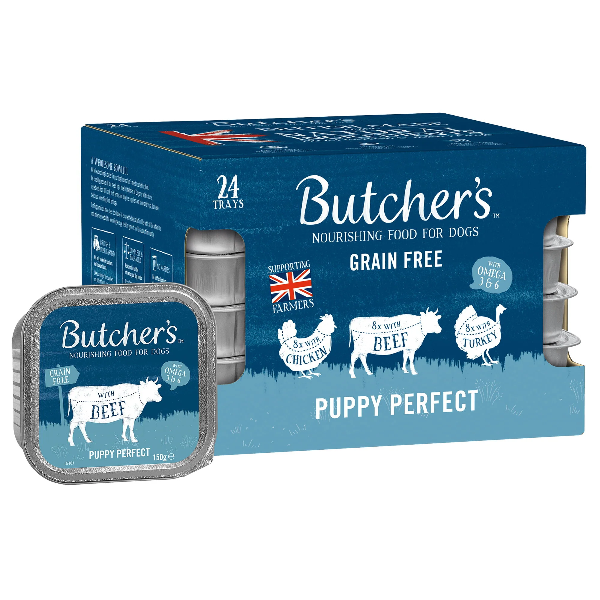 Butcher's Puppy Perfect Dog Food Trays 24x150g - Image 3