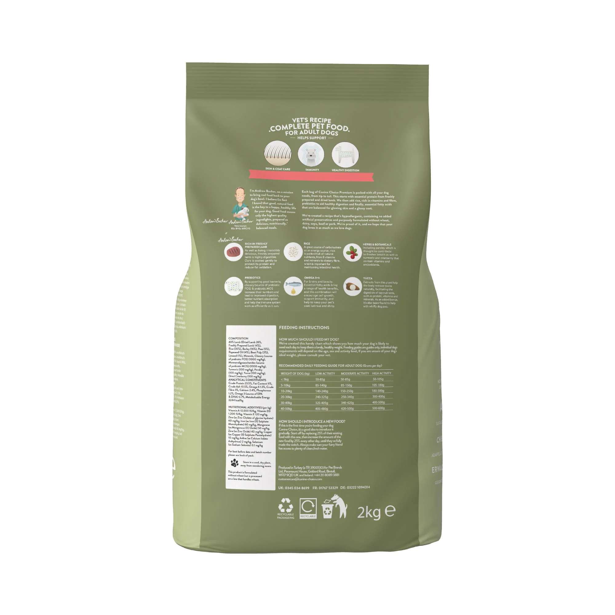 Canine Choice Premium Adult Dry Dog Food 2kg - Lamb - Image 3