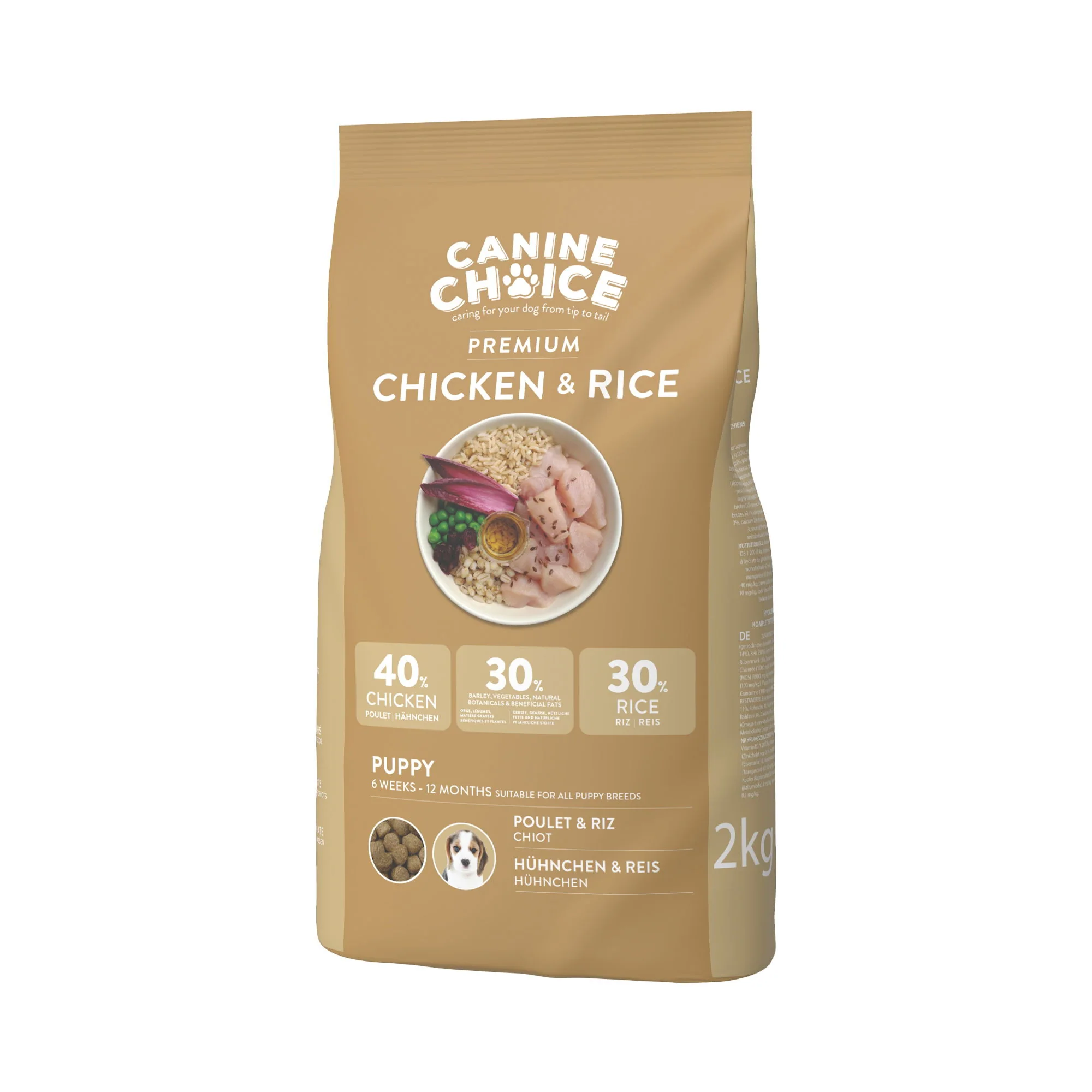 Canine Choice Premium Puppy Dry Dog Food 2kg - Chicken - Image 2