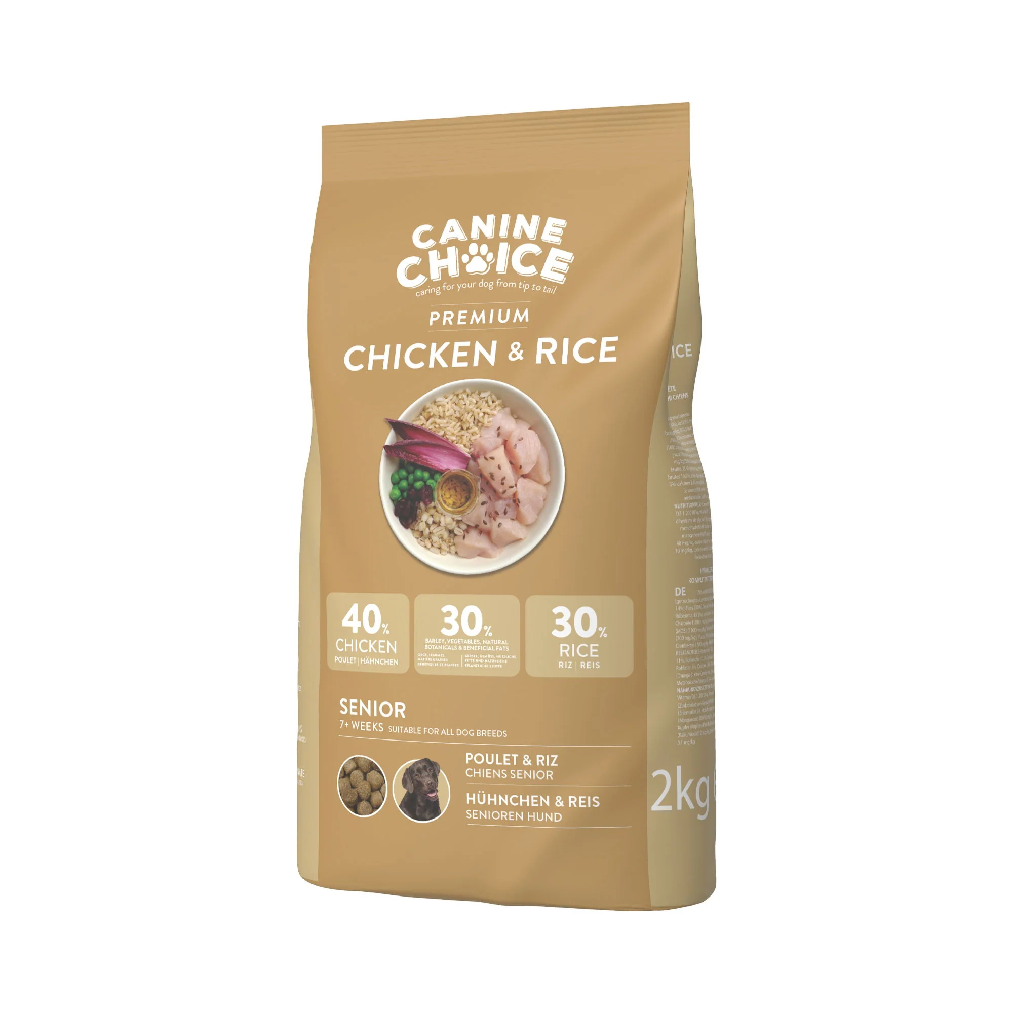 Canine Choice Premium Senior Dry Dog Food 2kg - Chicken - Image 2