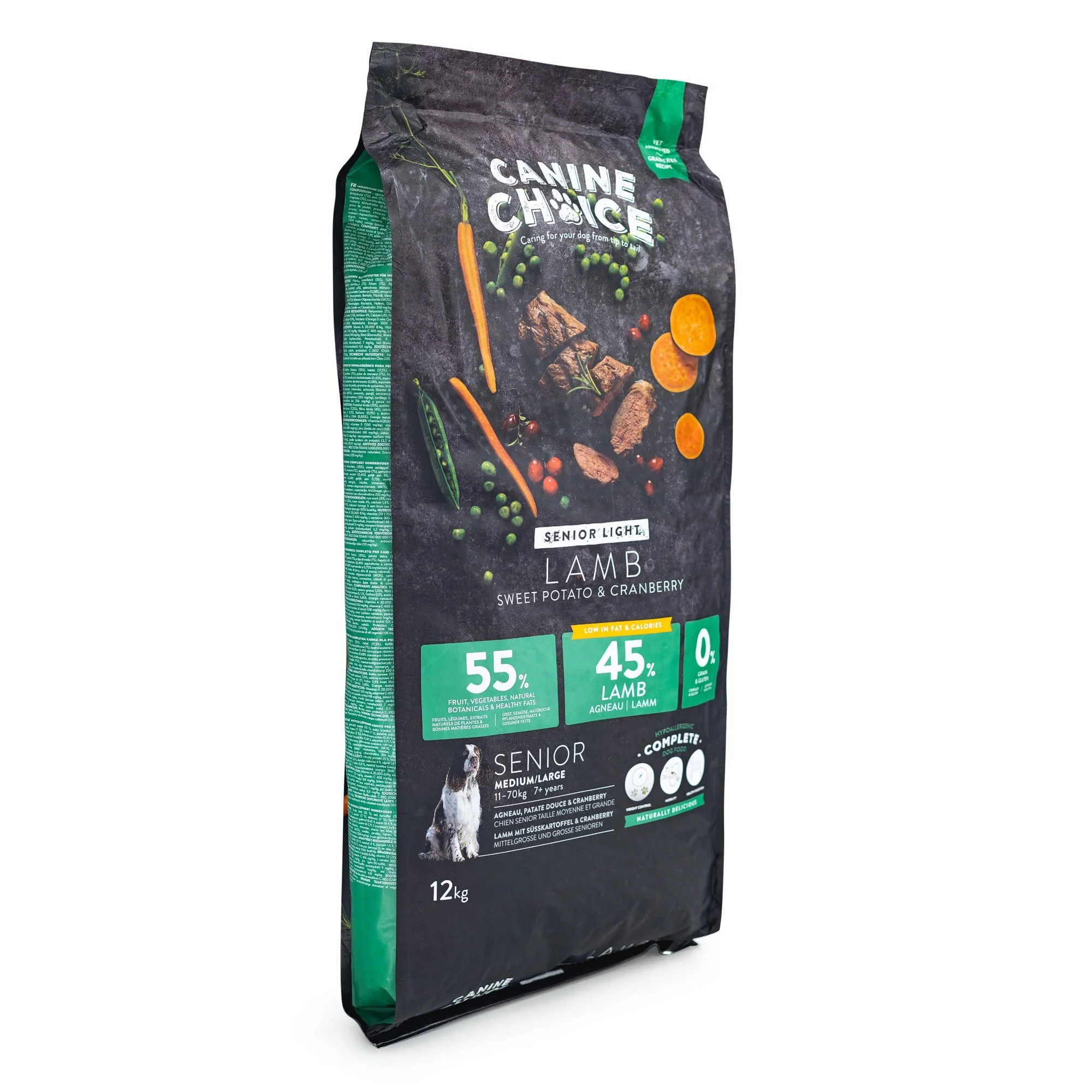 Canine Choice Spr Premium Gf Lt Med&lrg Senior Dry Lamb 12kg - Image 4