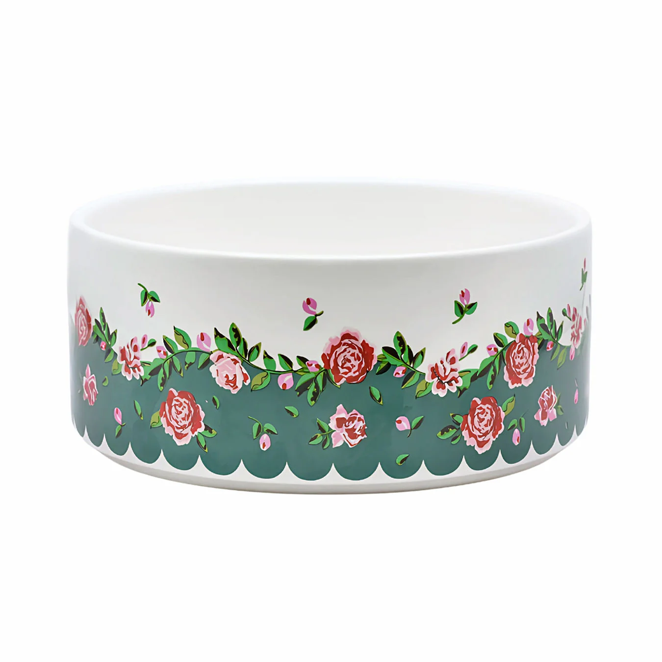 Cath Kidston Dolly Rose Ceramic Pet Bowl Medium/Large