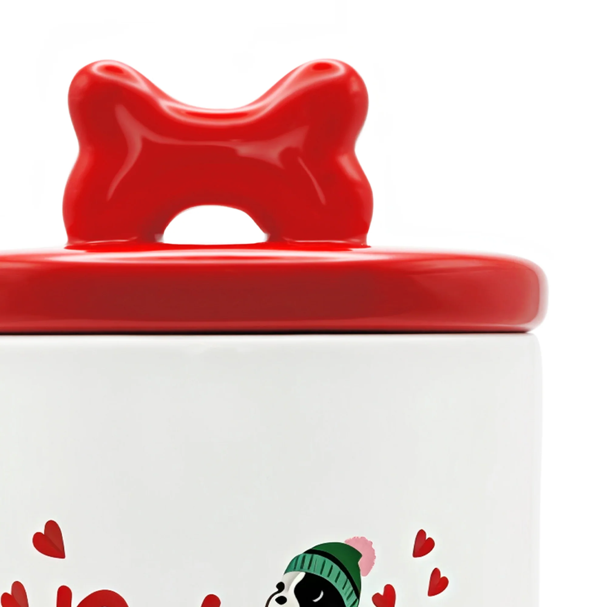 Cath Kidston Hearts & Roses Ceramic Pet Treat Jar motif - Image 2