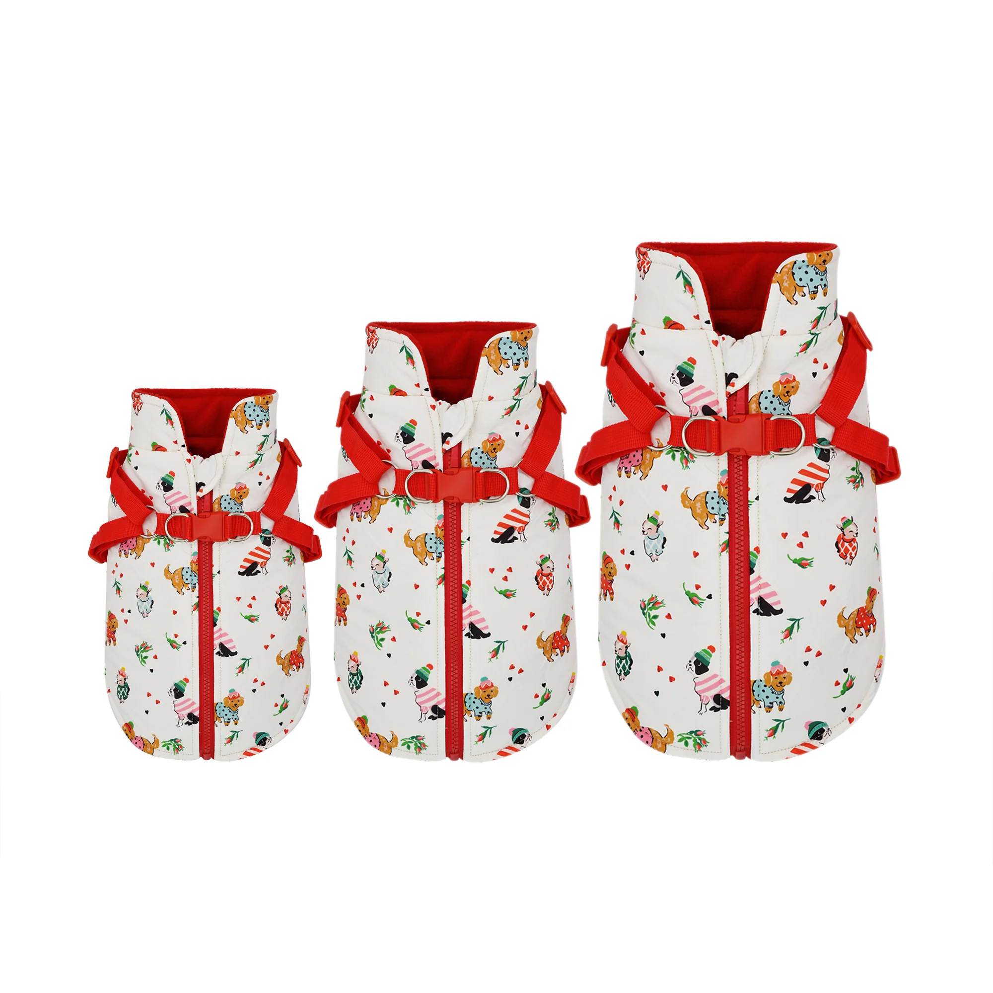 Cath Kidston Hearts & Roses Coat & Harness Large - Image 3