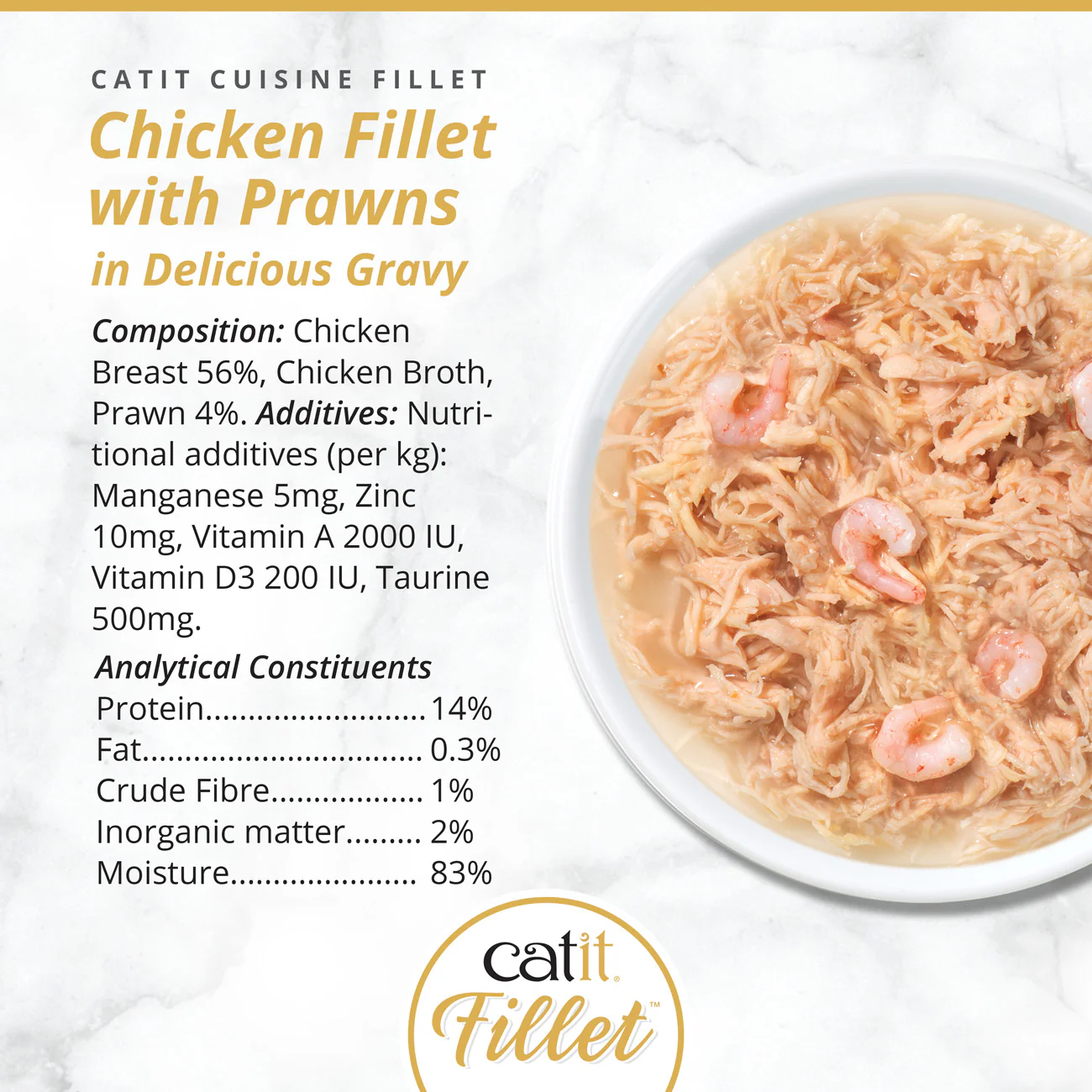 Catit Chicken Fillet with Prawns75g - Image 2